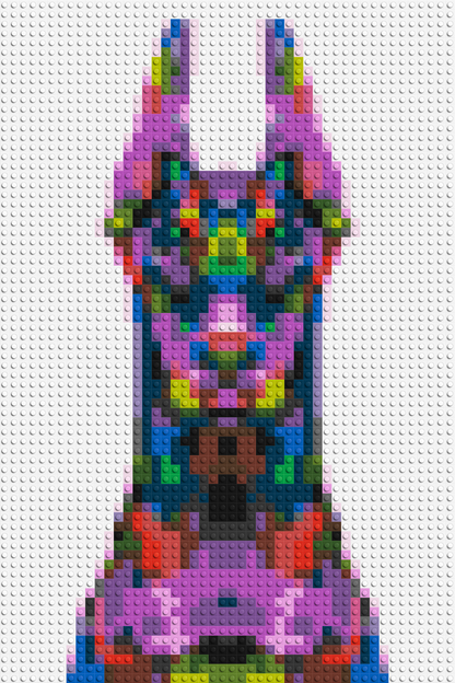 Doberman Colourful Pop Art - Brick Art Mosaic Kit 2x3 large