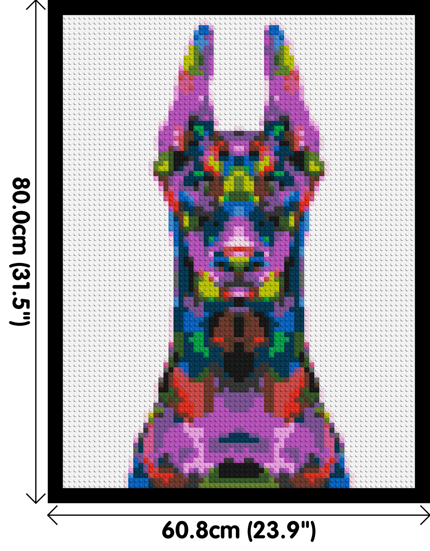 Doberman Colourful Pop Art - Brick Art Mosaic Kit 3x4 large