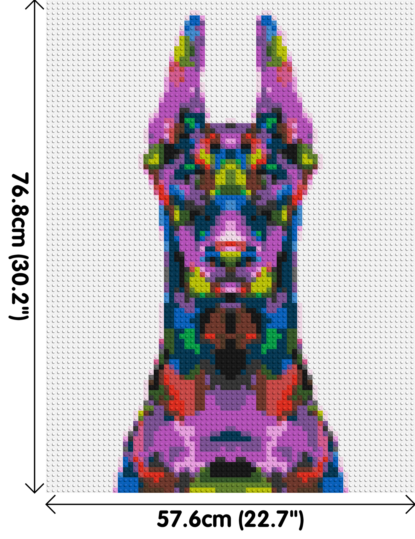 Doberman Colourful Pop Art - Brick Art Mosaic Kit 3x4 large