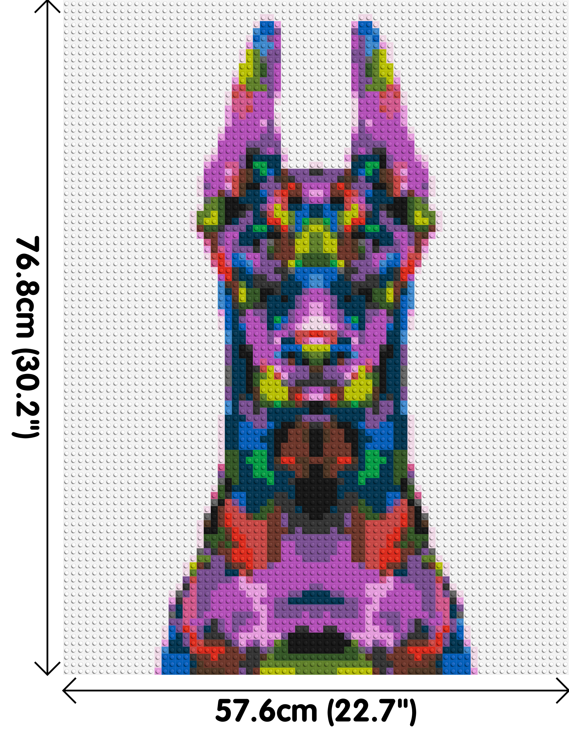 Doberman Colourful Pop Art - Brick Art Mosaic Kit 3x4 dimensions