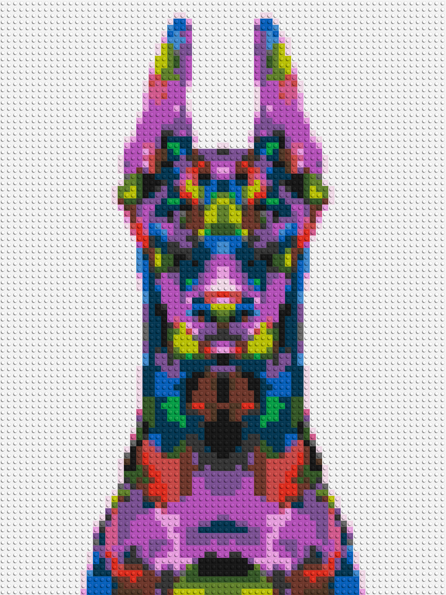 Doberman Colourful Pop Art - Brick Art Mosaic Kit 3x4 large