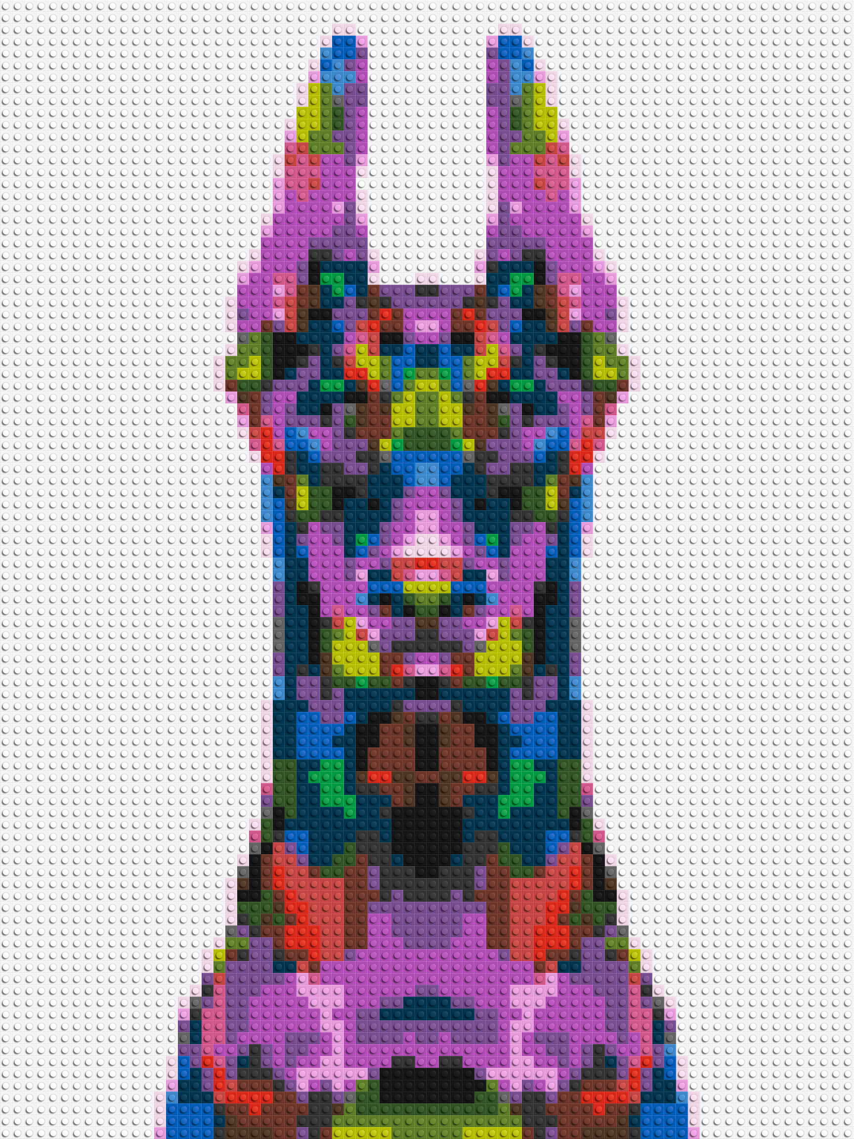 Doberman Colourful Pop Art - Brick Art Mosaic Kit 3x4 large