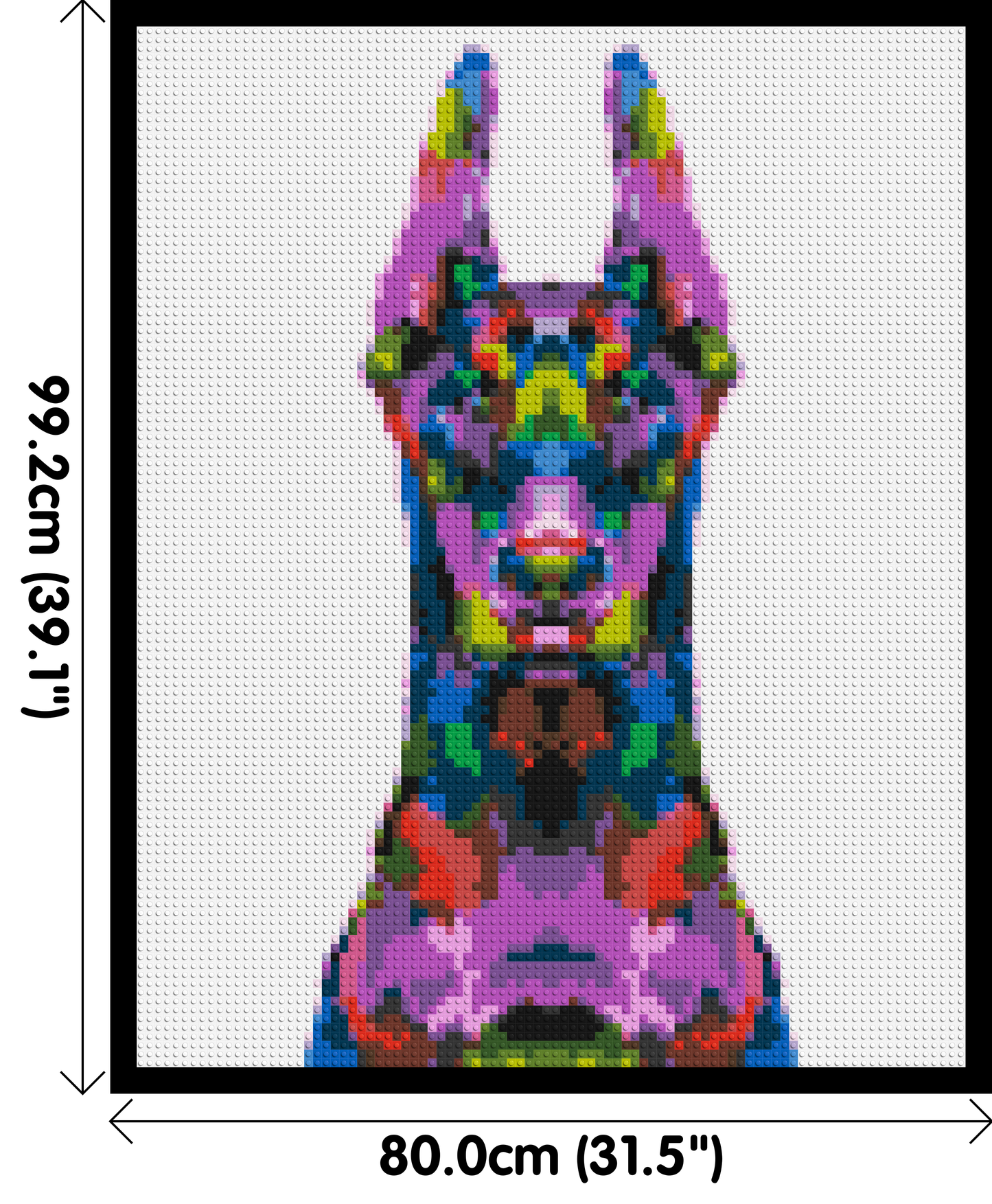 Doberman Colourful Pop Art - Brick Art Mosaic Kit 4x5 large