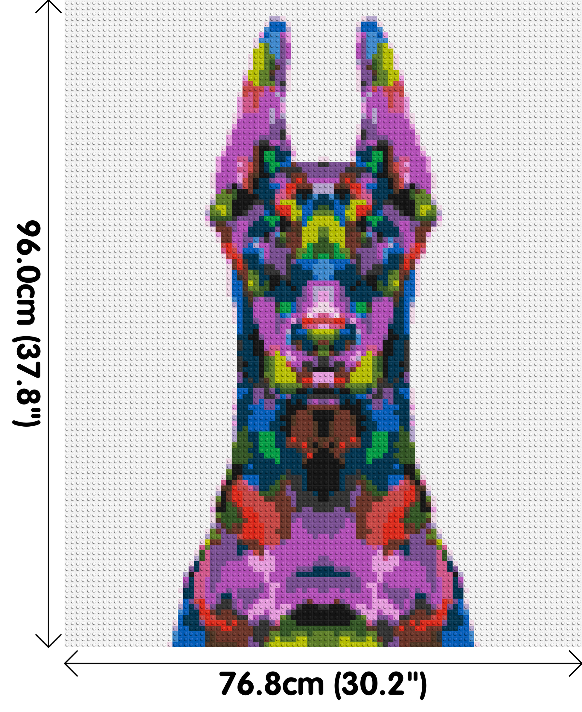 Doberman Colourful Pop Art - Brick Art Mosaic Kit 4x5 dimensions