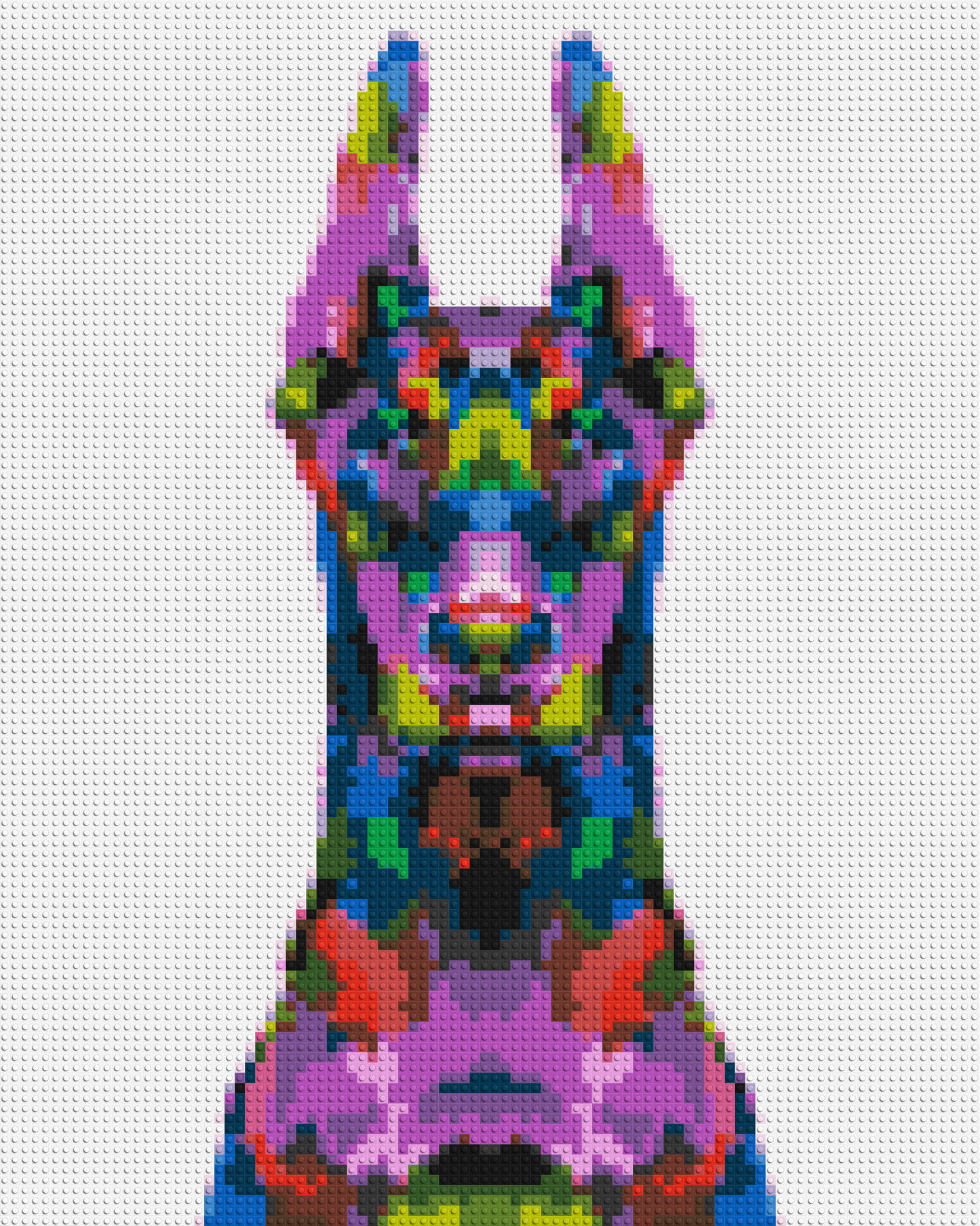 Doberman Colourful Pop Art - Brick Art Mosaic Kit 4x5 large