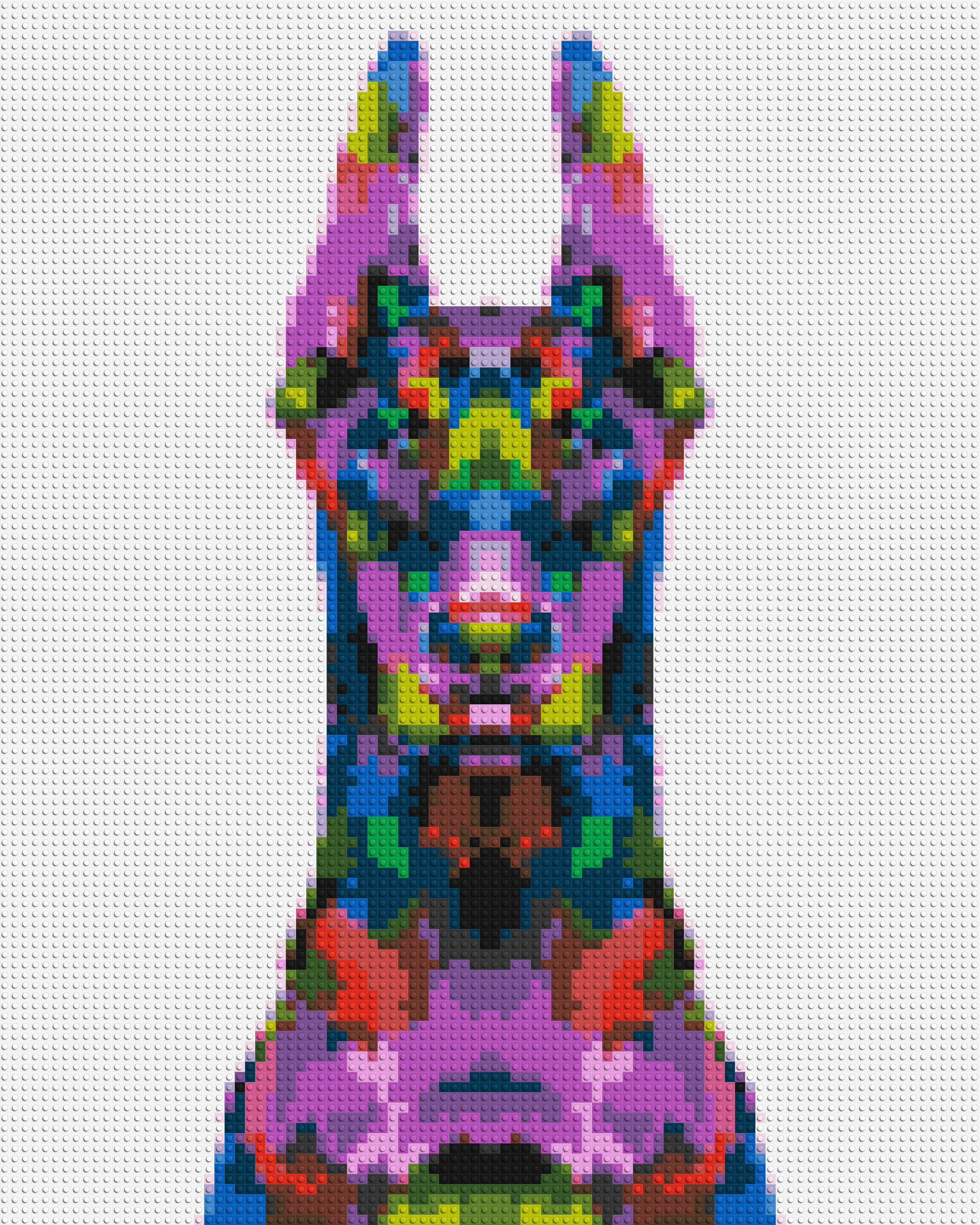 Doberman Colourful Pop Art - Brick Art Mosaic Kit 4x5 large