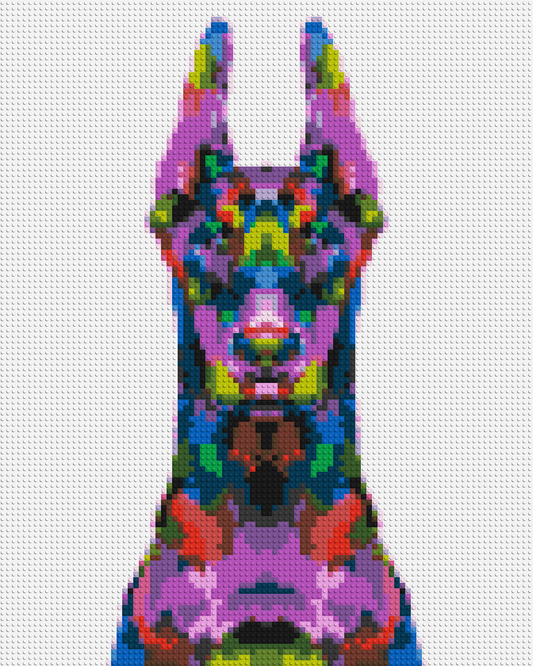 Doberman Colourful Pop Art - Brick Art Mosaic Kit 4x5 large