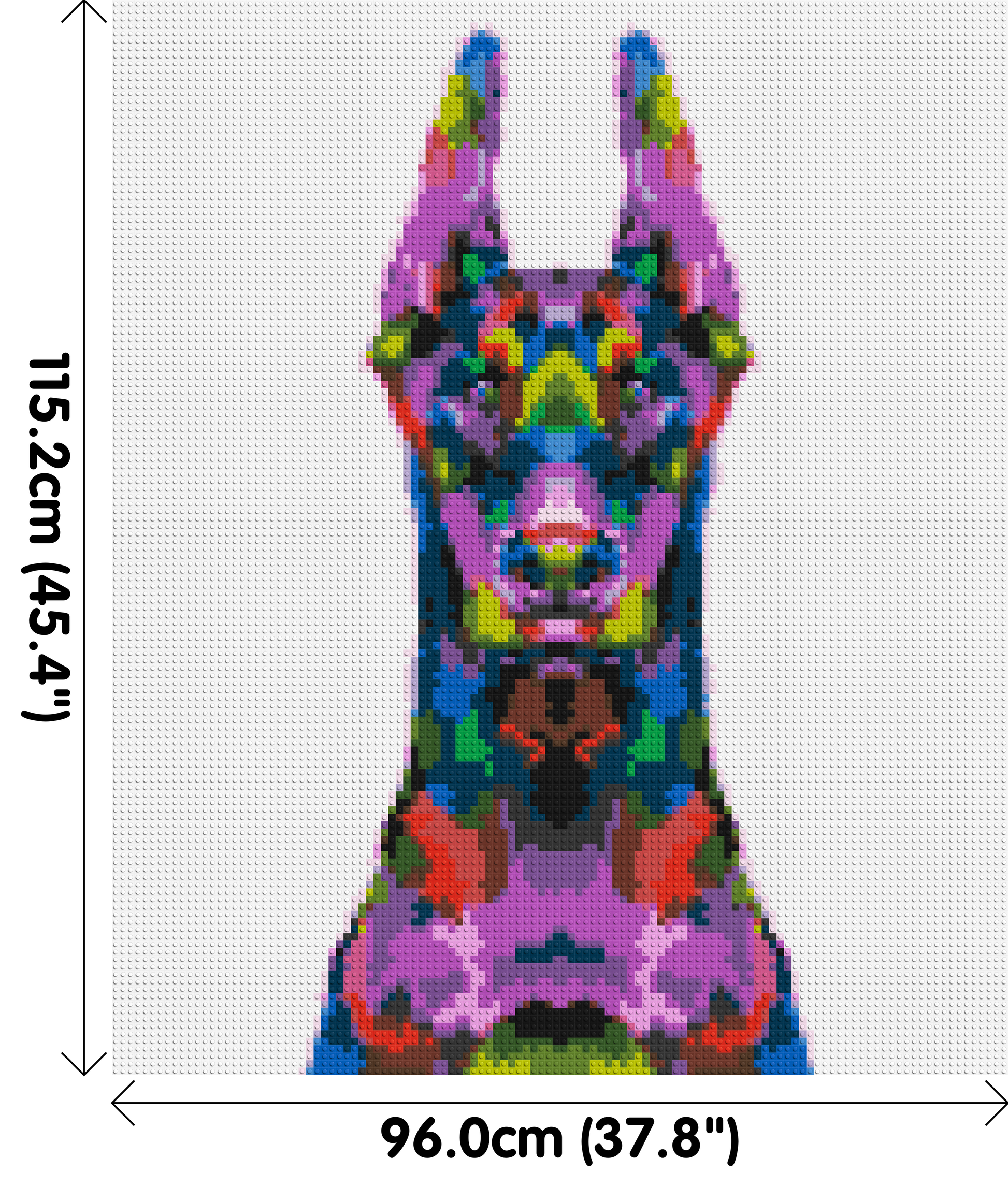 Doberman Colourful Pop Art - Brick Art Mosaic Kit 5x6 dimensions