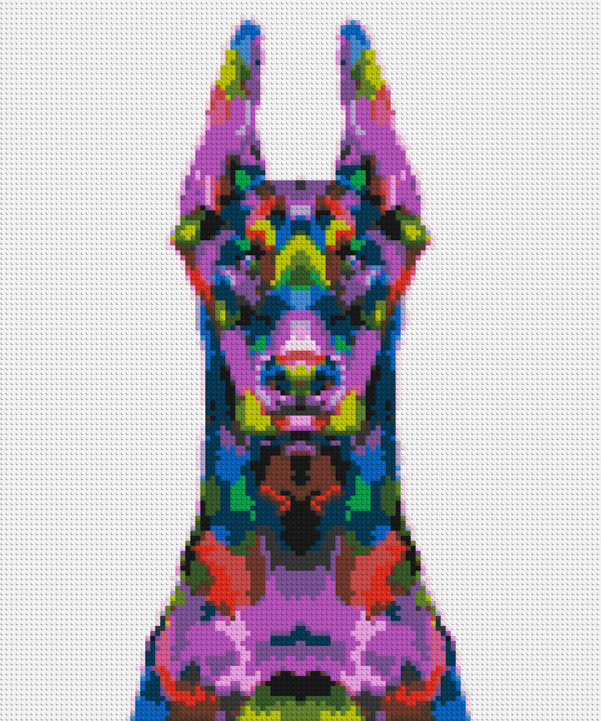 Doberman Colourful Pop Art - Brick Art Mosaic Kit 5x6 large