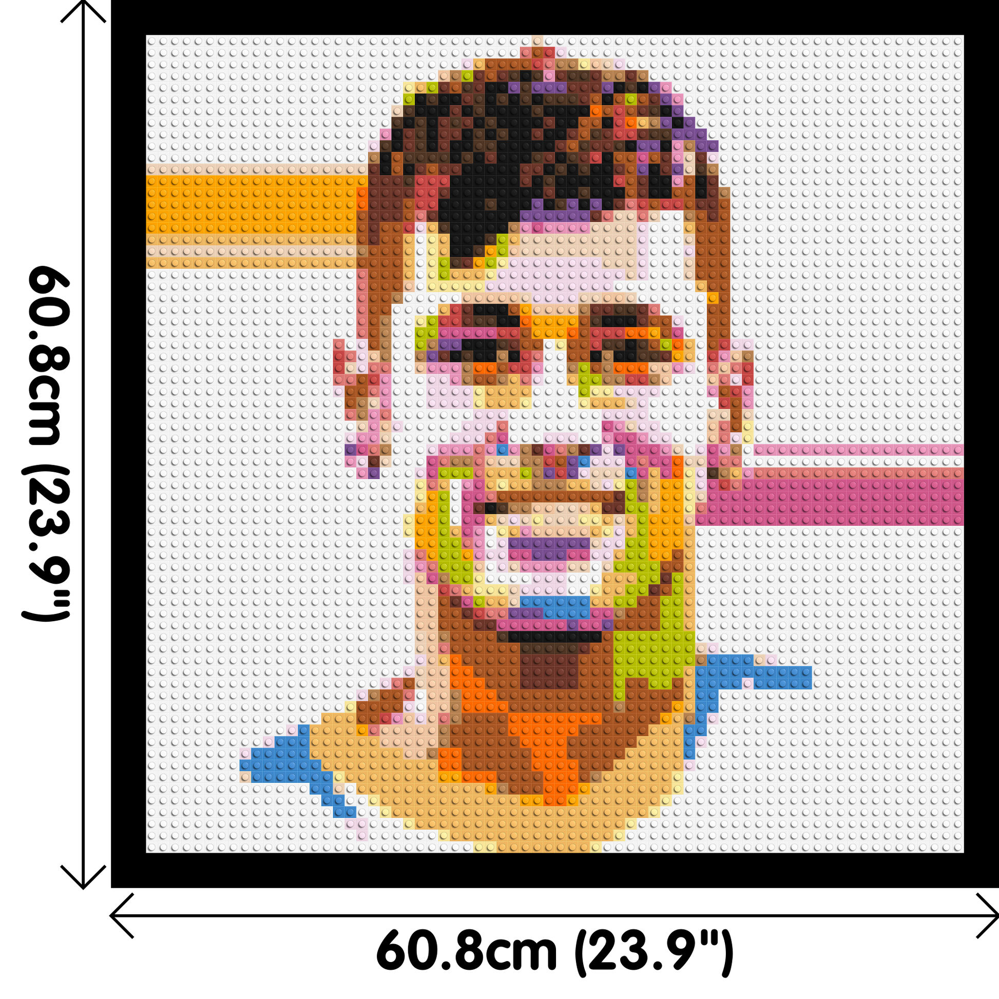 Neymar #2 - Brick Art Mosaic Kit 3x3 dimensions with frame