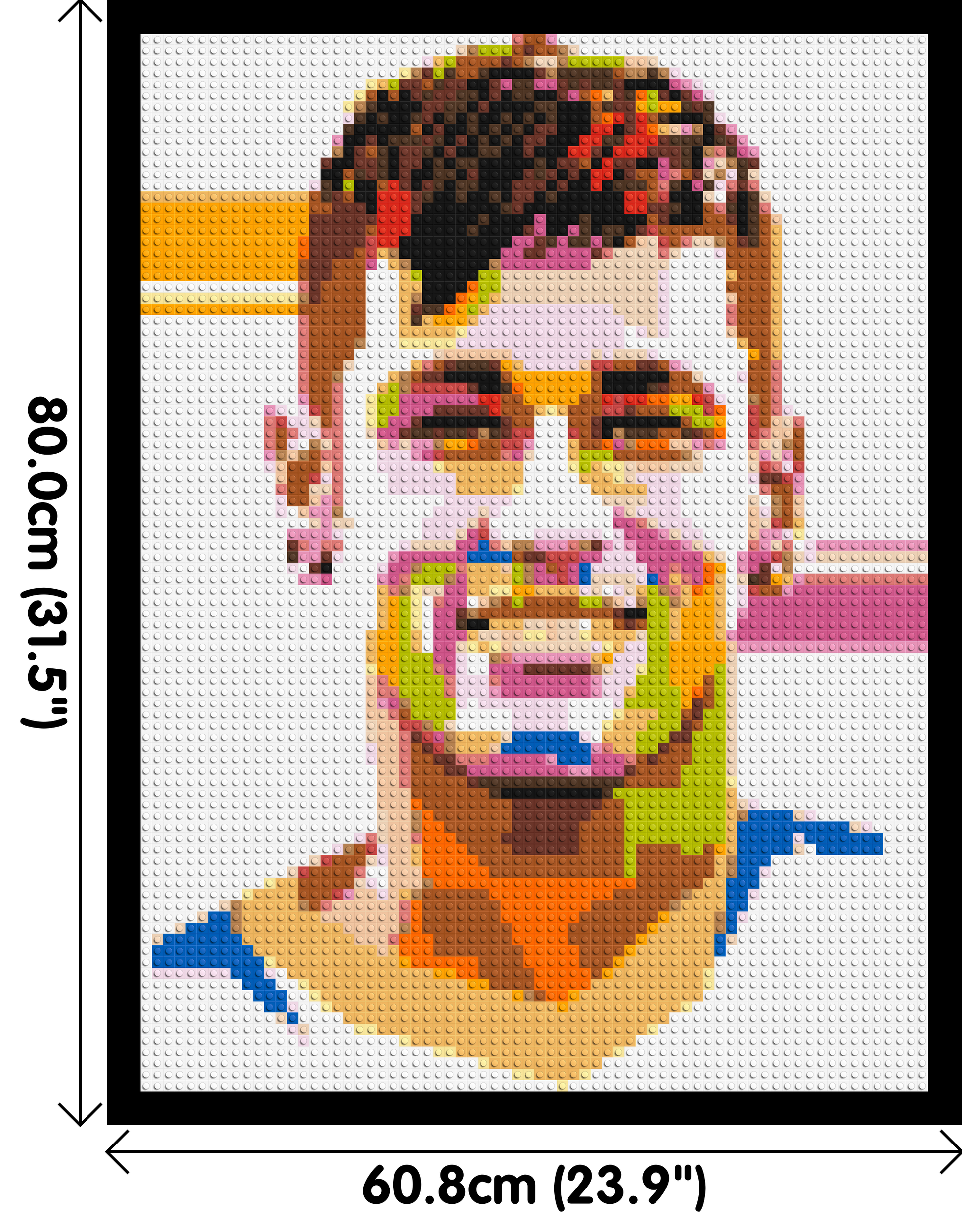 Neymar #2 - Brick Art Mosaic Kit 3x4 dimensions with frame