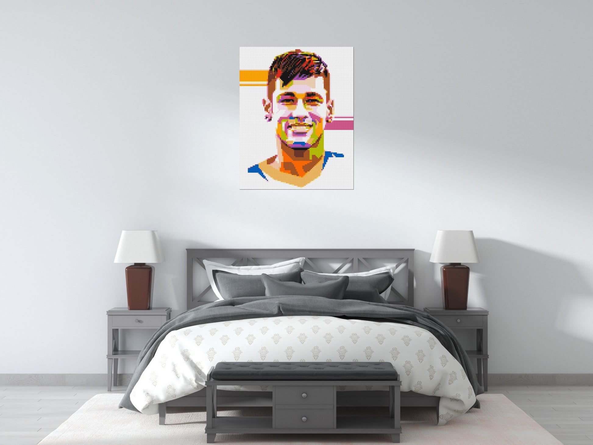 Neymar #2 - Brick Art Mosaic Kit 4x5 scene