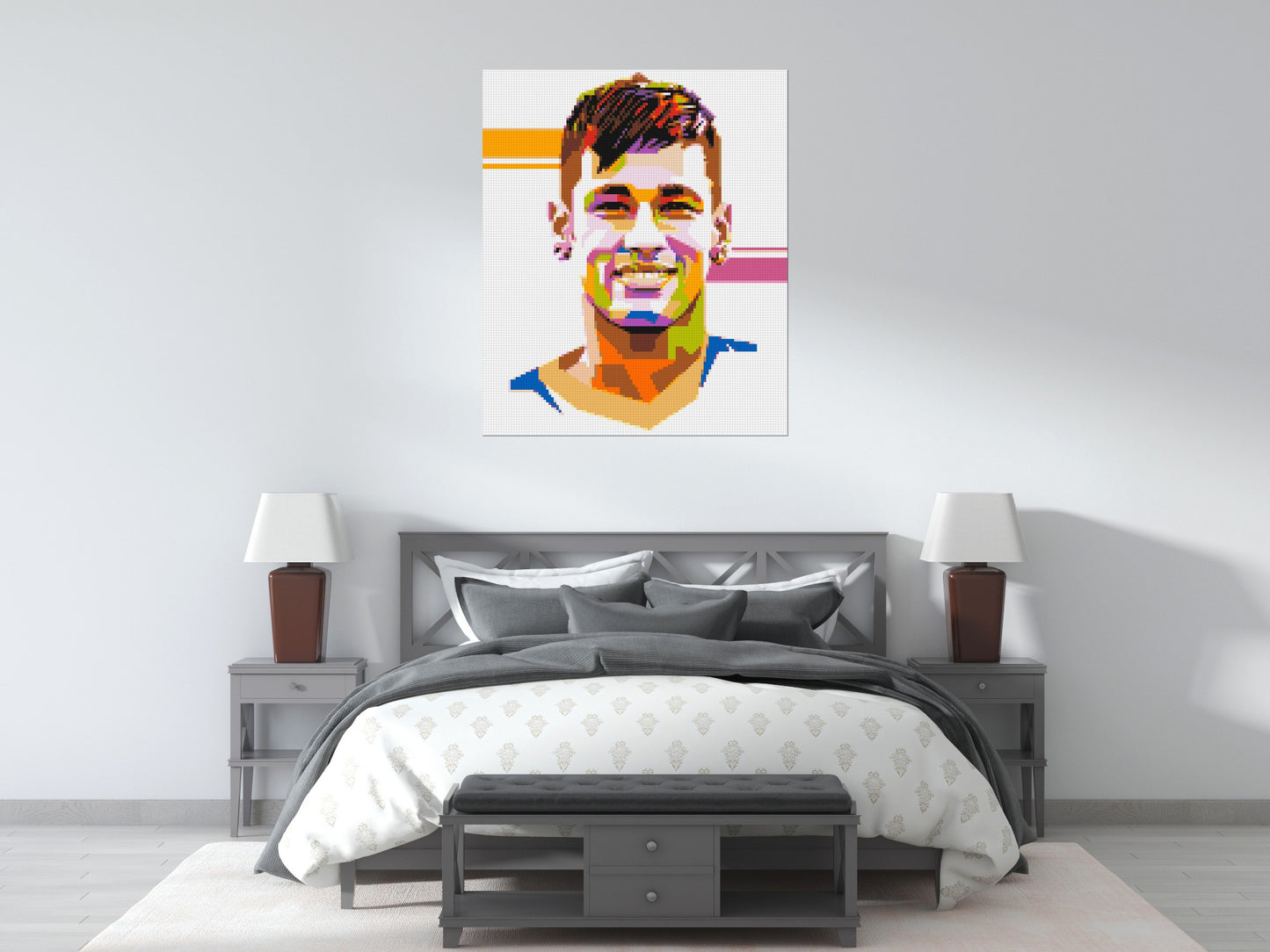 Neymar #2 - Brick Art Mosaic Kit 5x6 large