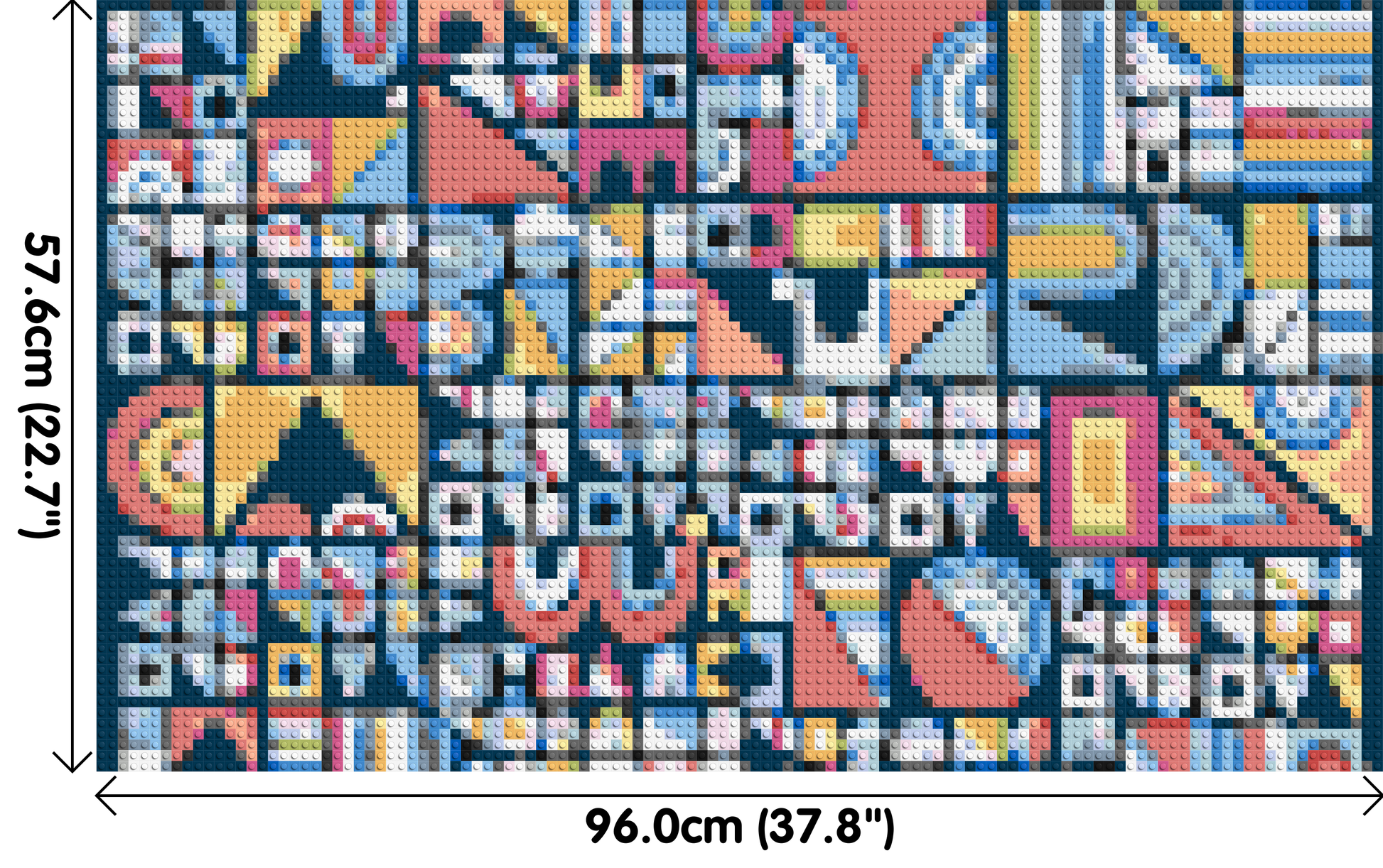 Abstract Pattern #10 - Brick Art Mosaic Kit 5x3 dimensions