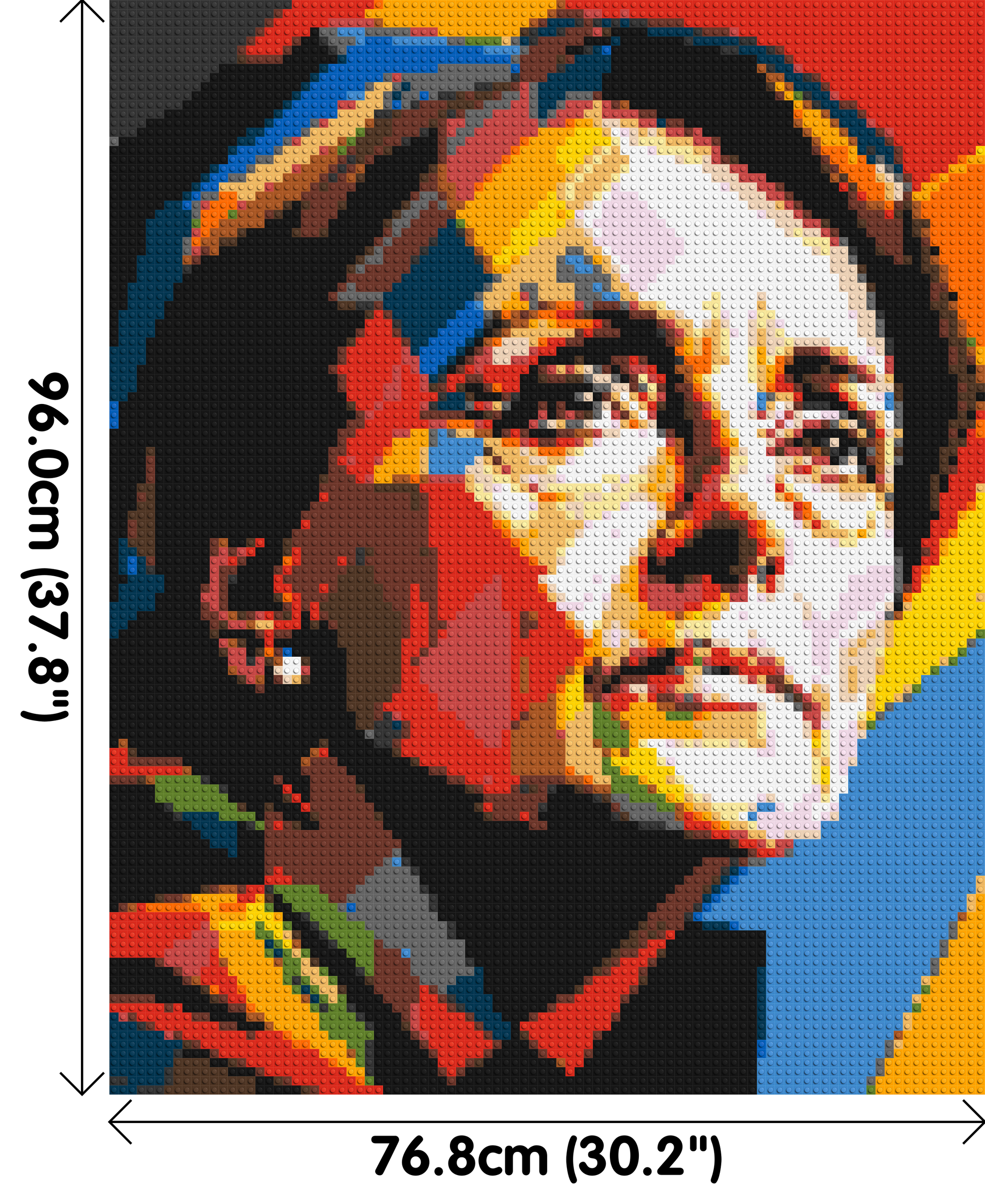 Georgia O'Keeffe - Brick Art Mosaic Kit 4x5 dimensions