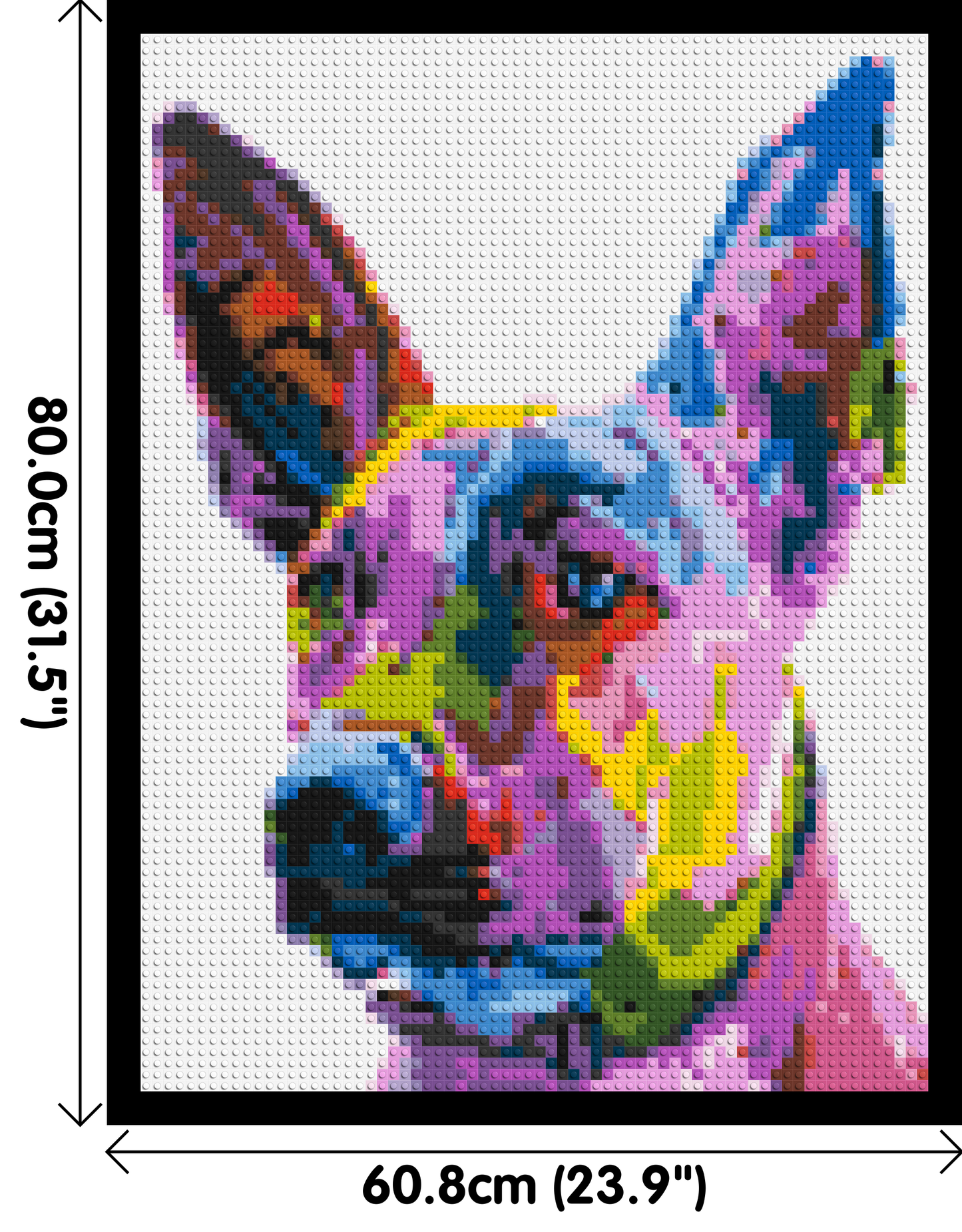 Belgian Malinois Colourful Pop Art - Brick Art Mosaic Kit 3x4 large