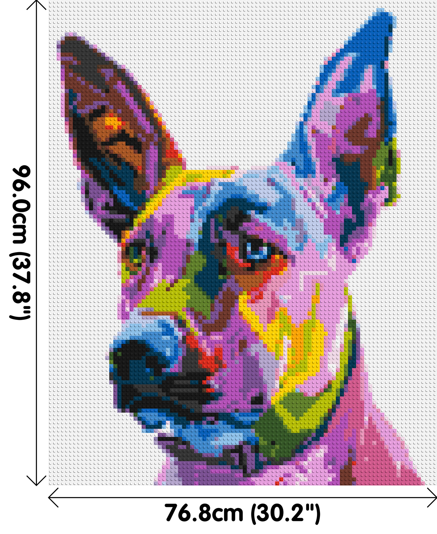 Belgian Malinois Colourful Pop Art - Brick Art Mosaic Kit 4x5 large