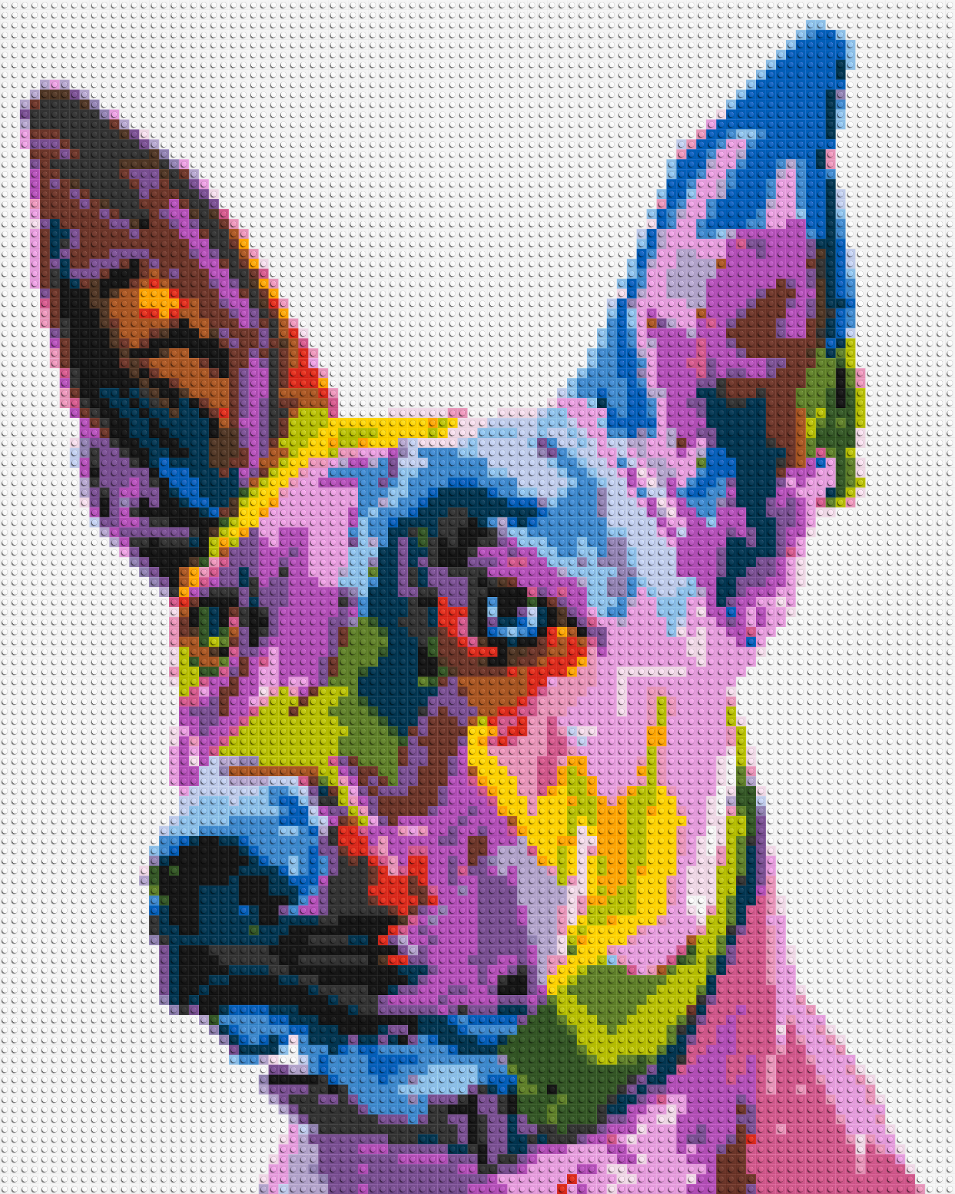 Belgian Malinois Colourful Pop Art - Brick Art Mosaic Kit 4x5 large