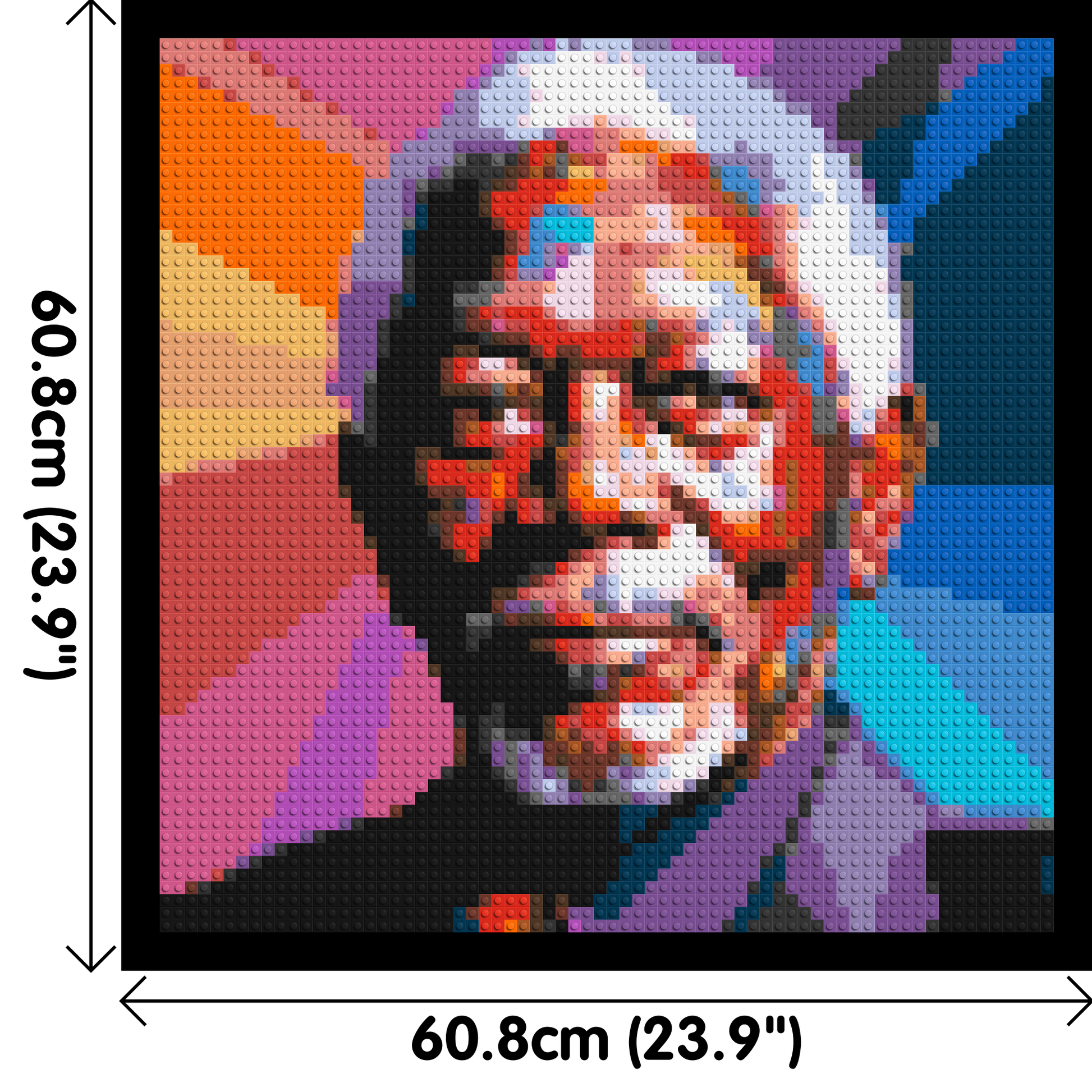 Morgan Freeman - Brick Art Mosaic Kit 3x3 dimensions with frame