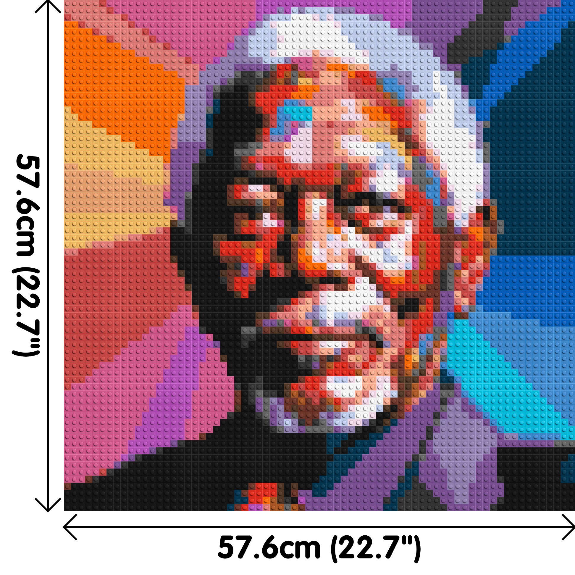 Morgan Freeman - Brick Art Mosaic Kit 3x3 dimensions