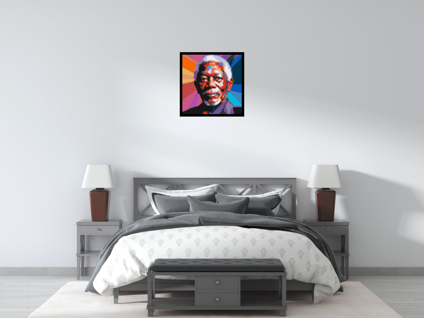 Morgan Freeman - Brick Art Mosaic Kit 3x3 large