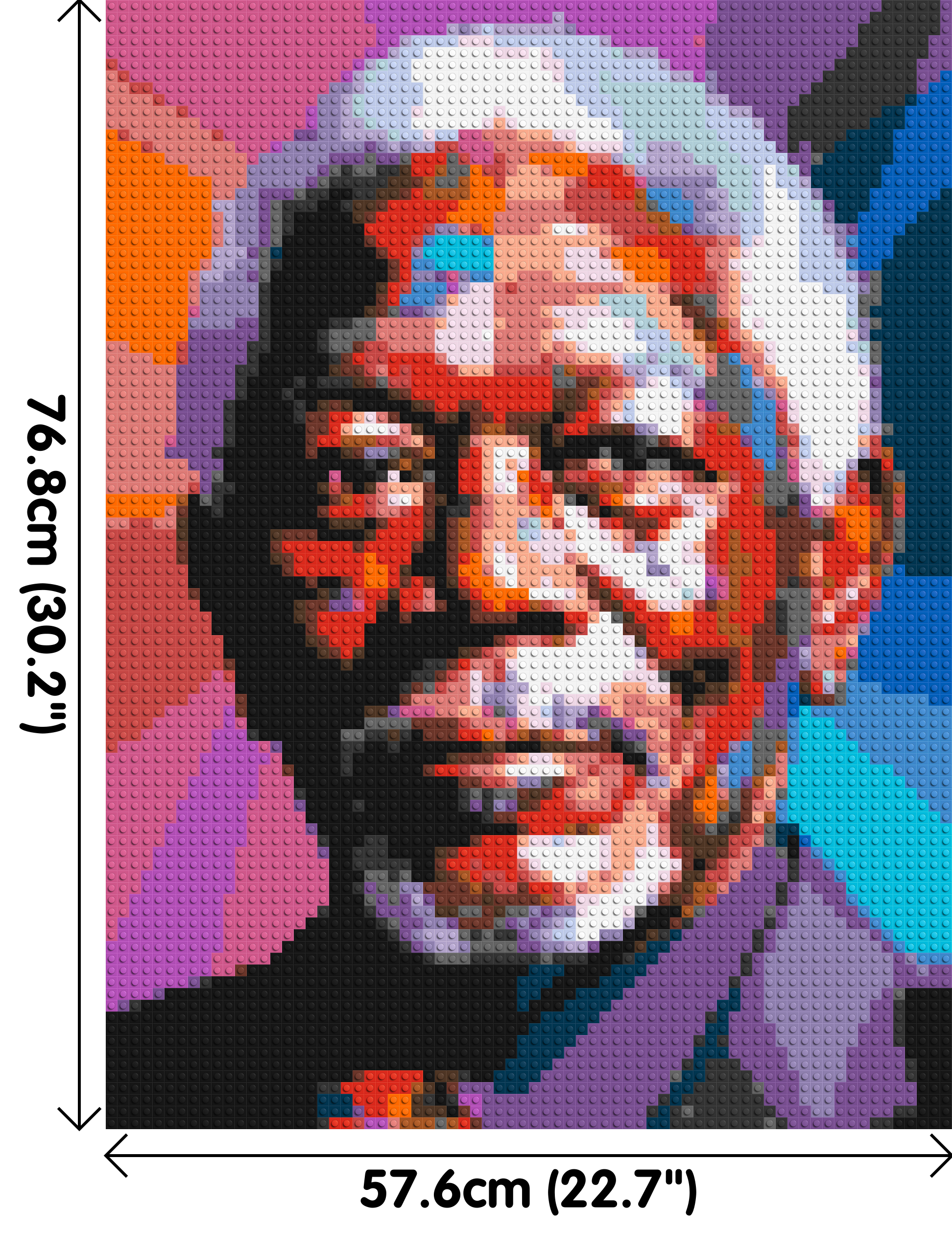 Morgan Freeman - Brick Art Mosaic Kit 3x4 dimensions