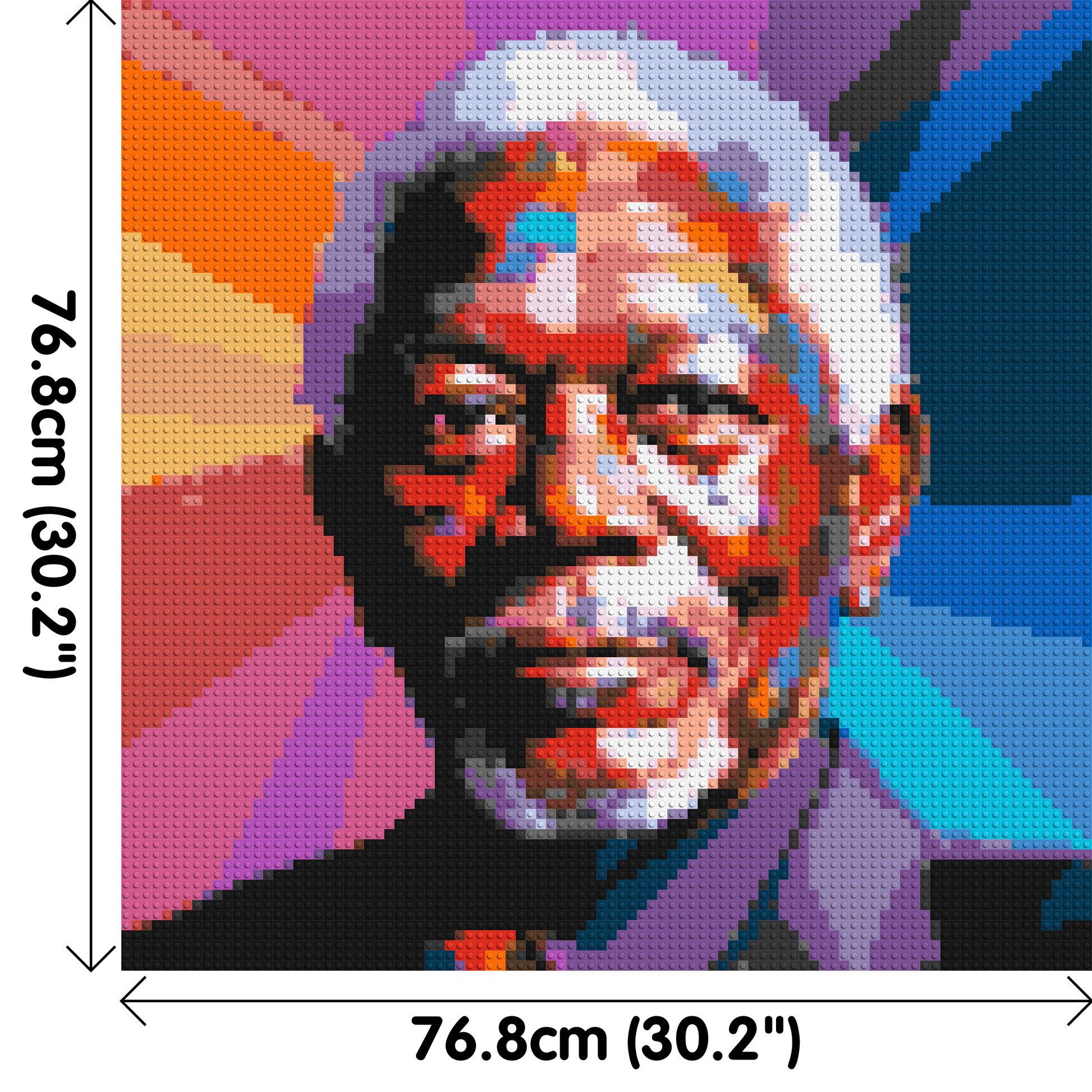 Morgan Freeman - Brick Art Mosaic Kit 4x4 dimensions