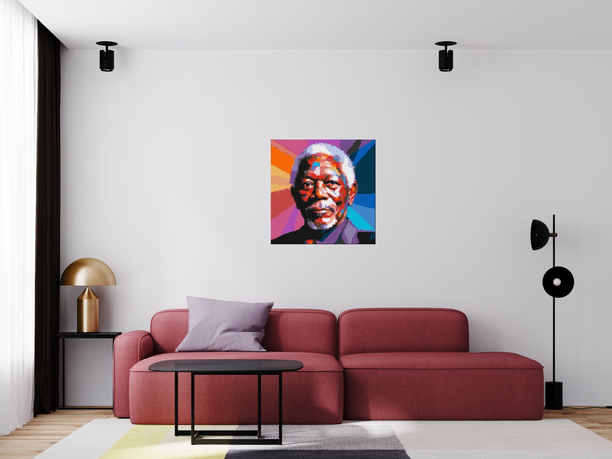 Morgan Freeman - Brick Art Mosaic Kit 4x4 scene