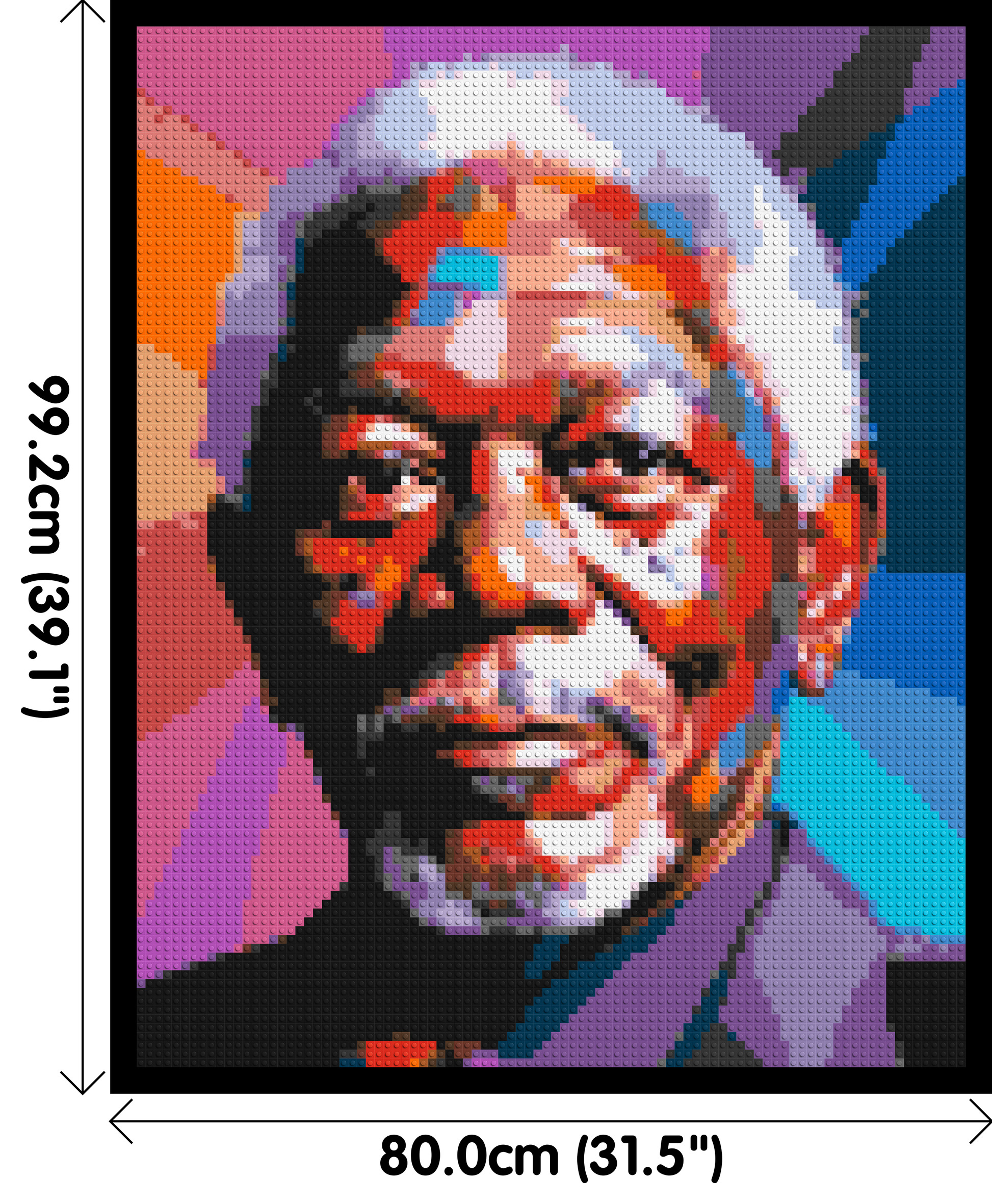 Morgan Freeman - Brick Art Mosaic Kit 4x5 dimensions with frame