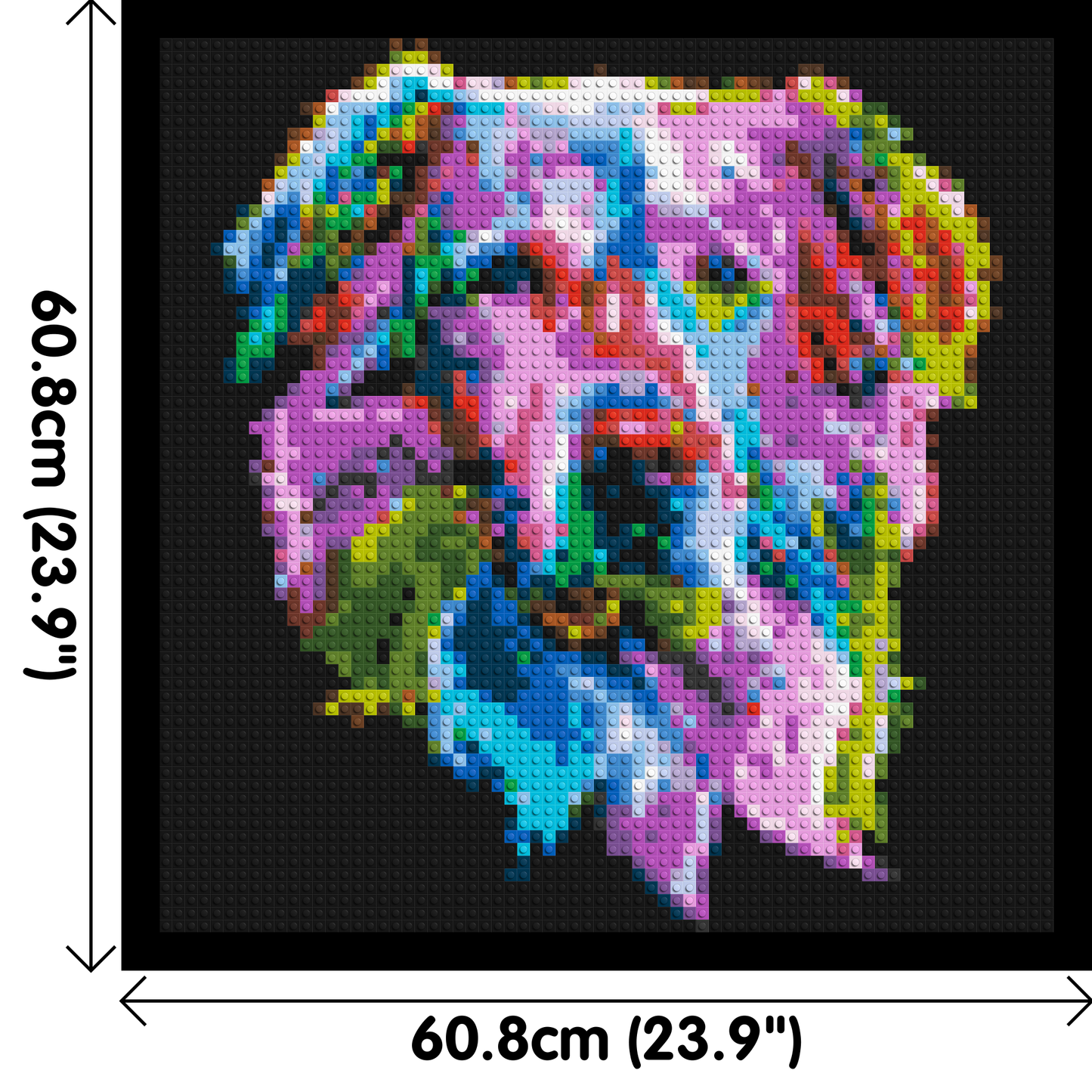 Golden Retriever Colourful Pop Art - Brick Art Mosaic Kit 3x3 large