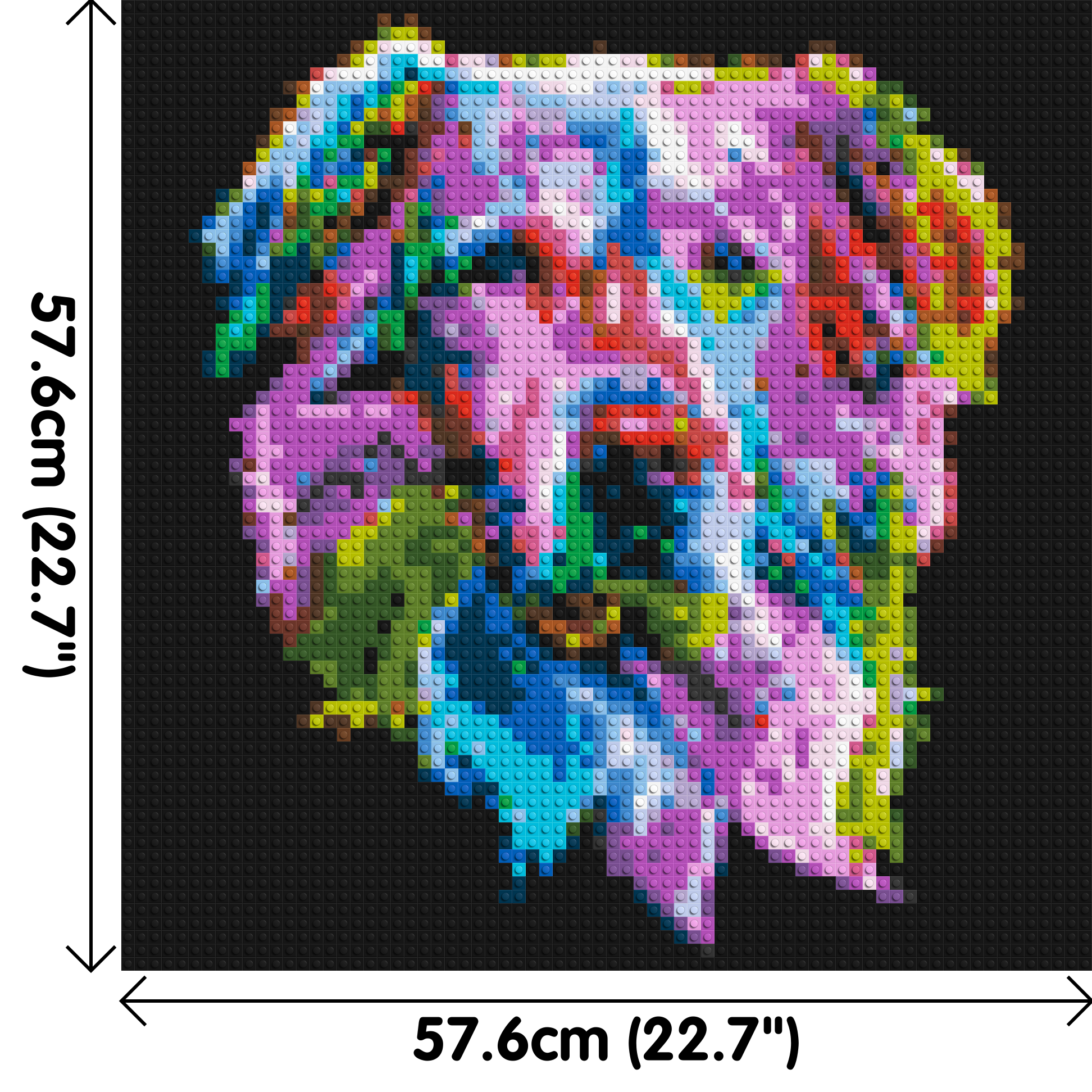 Golden Retriever Colourful Pop Art - Brick Art Mosaic Kit 3x3 dimensions