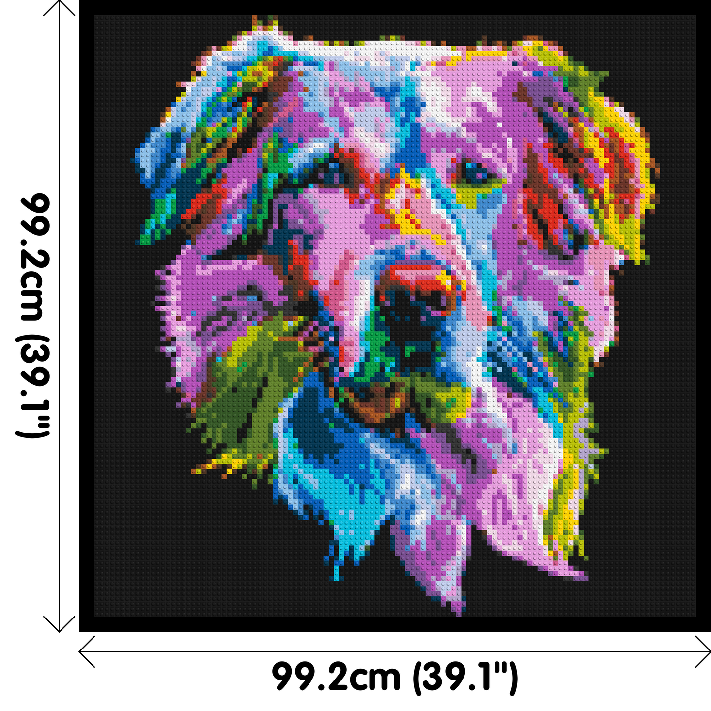 Golden Retriever Colourful Pop Art - Brick Art Mosaic Kit 5x5 large