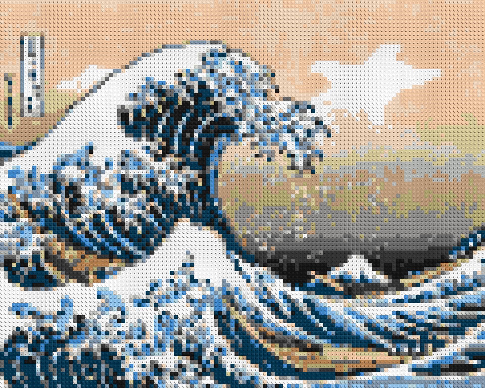 The Great Wave Off Kanagawa by Katsushika Hokusai  - Brick Art Mosaic Kit 5x4 large