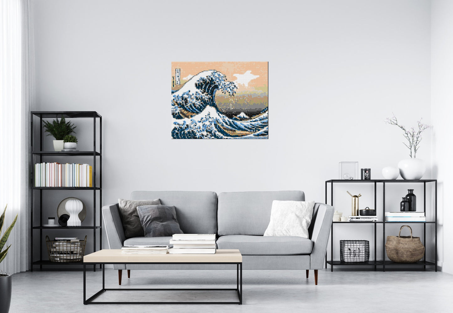 The Great Wave Off Kanagawa by Katsushika Hokusai  - Brick Art Mosaic Kit 5x4 large