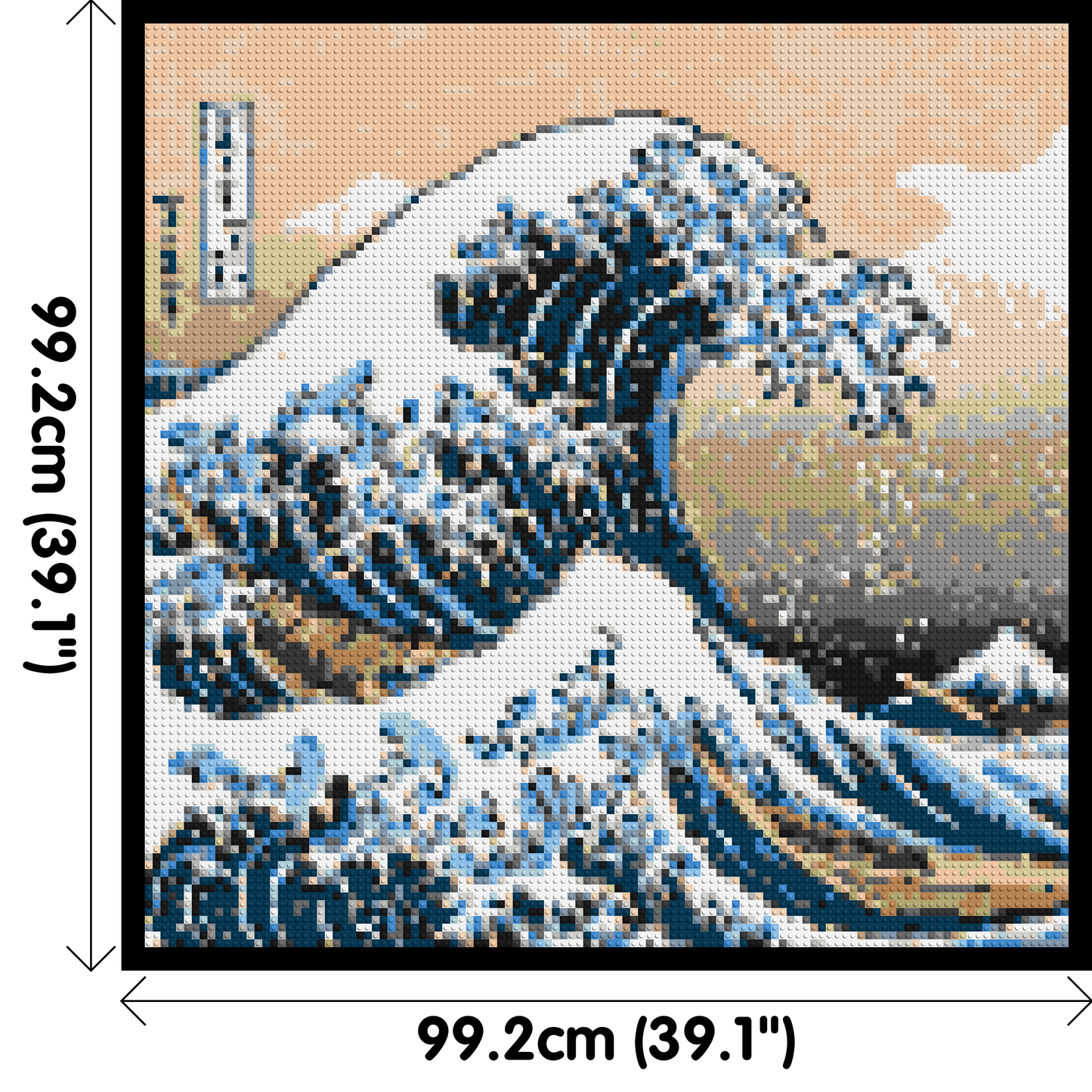 The Great Wave Off Kanagawa by Katsushika Hokusai  - Brick Art Mosaic Kit 5x5 large