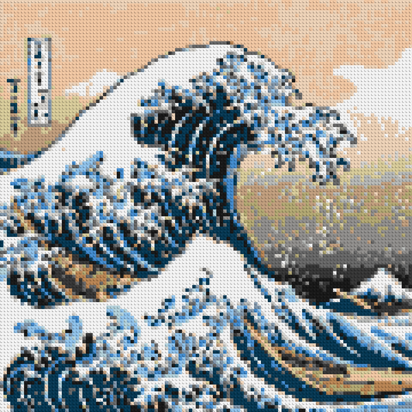 The Great Wave Off Kanagawa by Katsushika Hokusai  - Brick Art Mosaic Kit 5x5 large