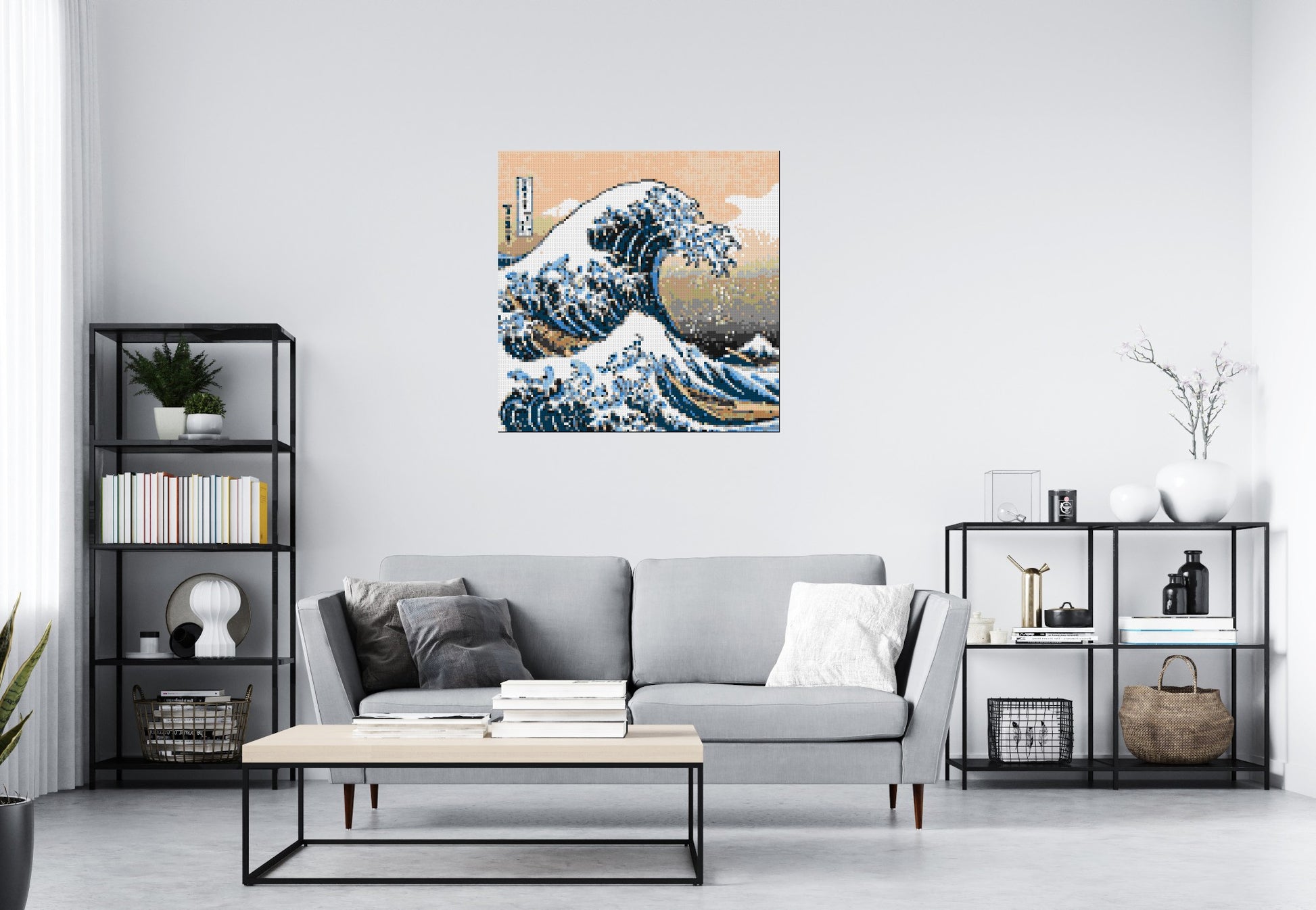 The Great Wave Off Kanagawa by Katsushika Hokusai  - Brick Art Mosaic Kit 5x5 scene