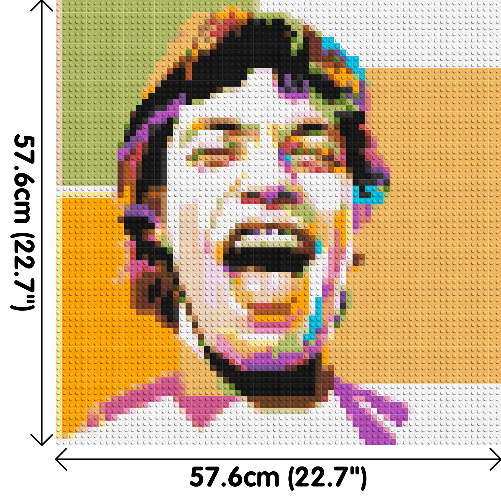 Mick Jagger - Brick Art Mosaic Kit 3x3 dimensions