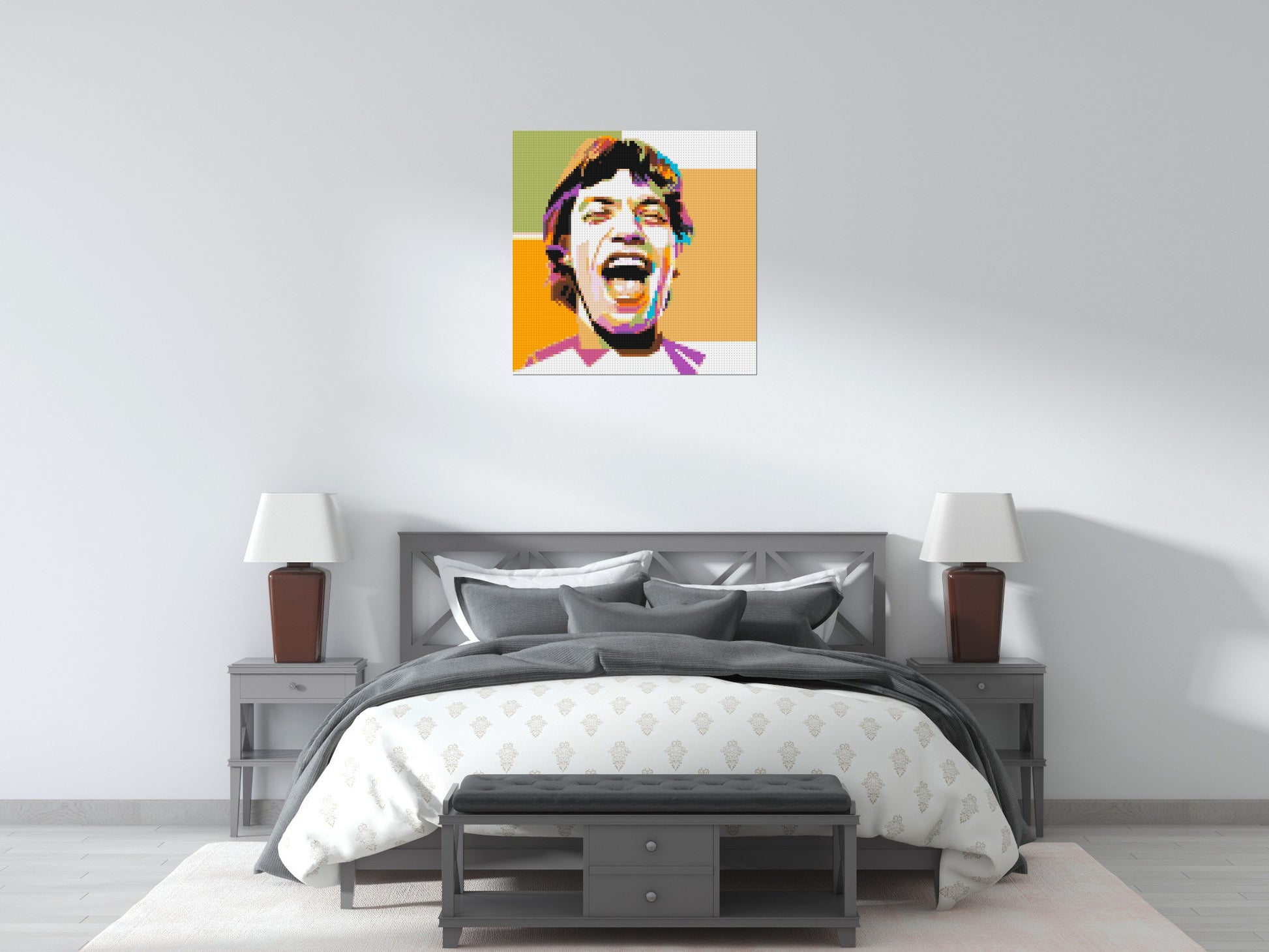 Mick Jagger - Brick Art Mosaic Kit 4x4 scene