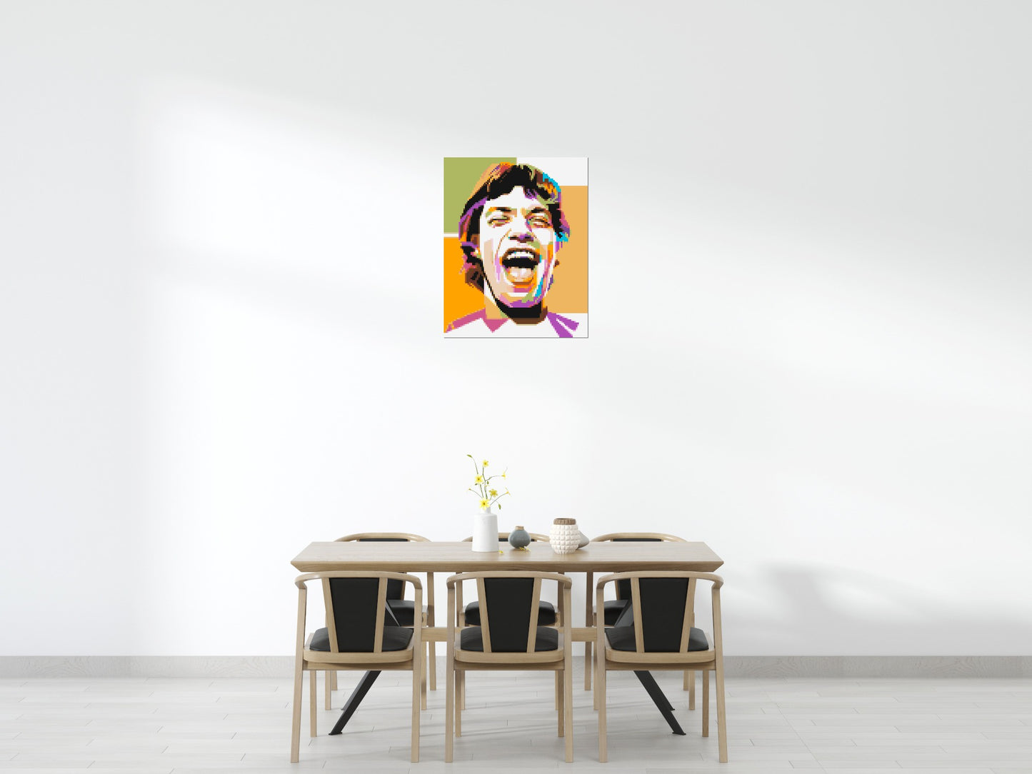 Mick Jagger - Brick Art Mosaic Kit 4x5 large