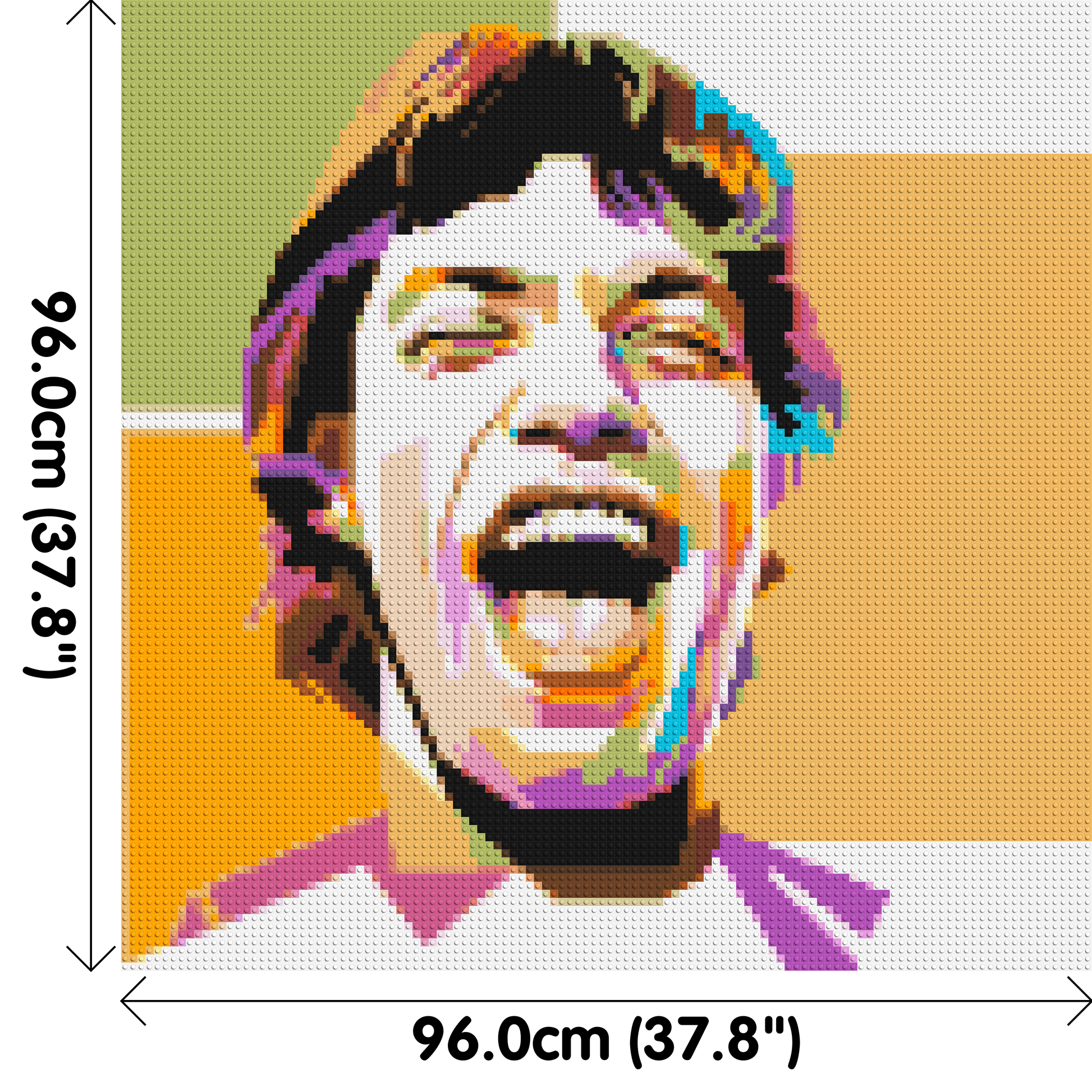 Mick Jagger - Brick Art Mosaic Kit 5x5 dimensions