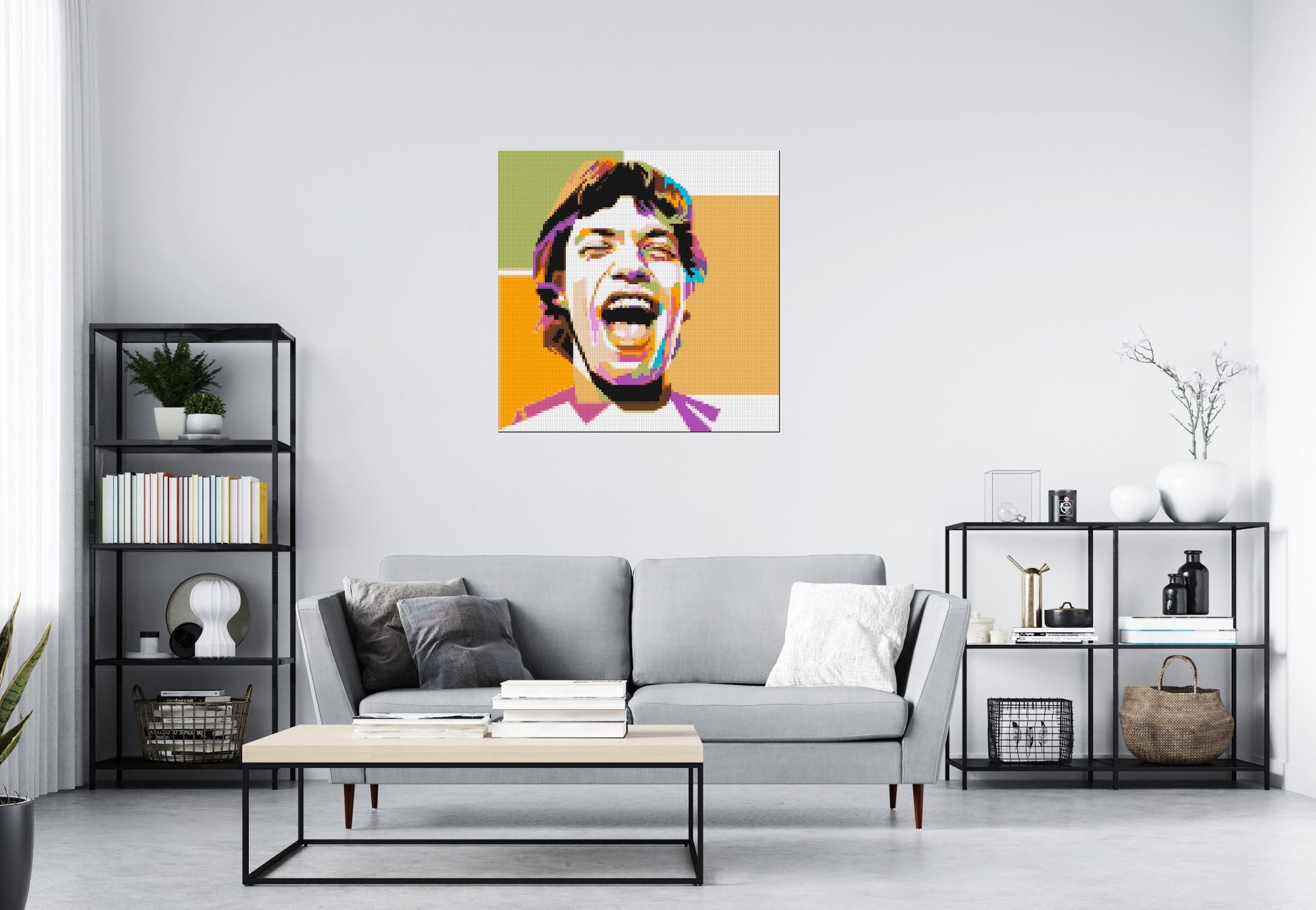 Mick Jagger - Brick Art Mosaic Kit 5x5 scene