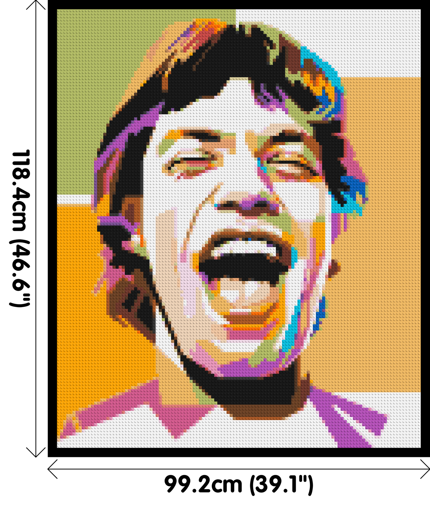 Mick Jagger - Brick Art Mosaic Kit 5x6 large