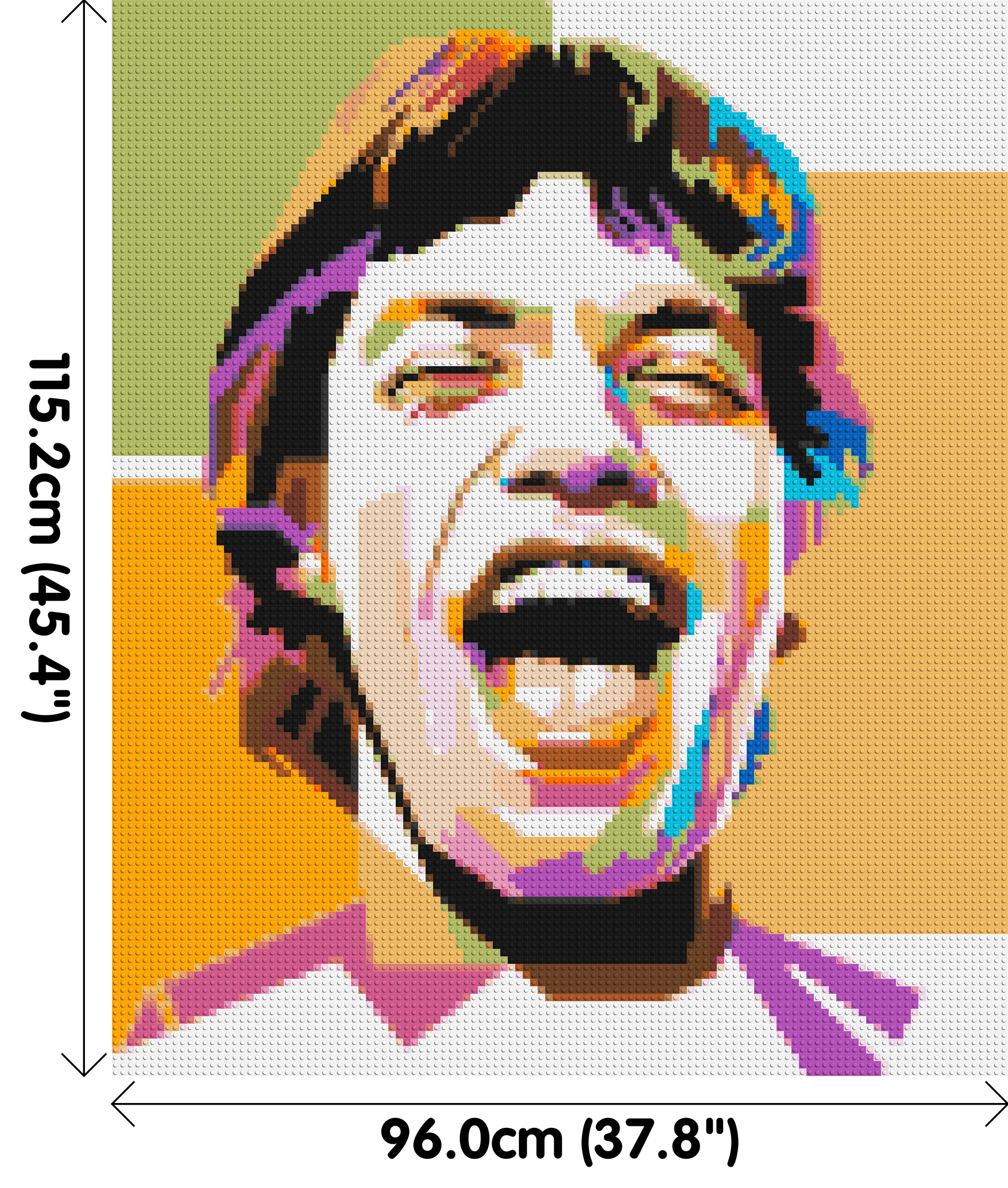 Mick Jagger - Brick Art Mosaic Kit 5x6 dimensions