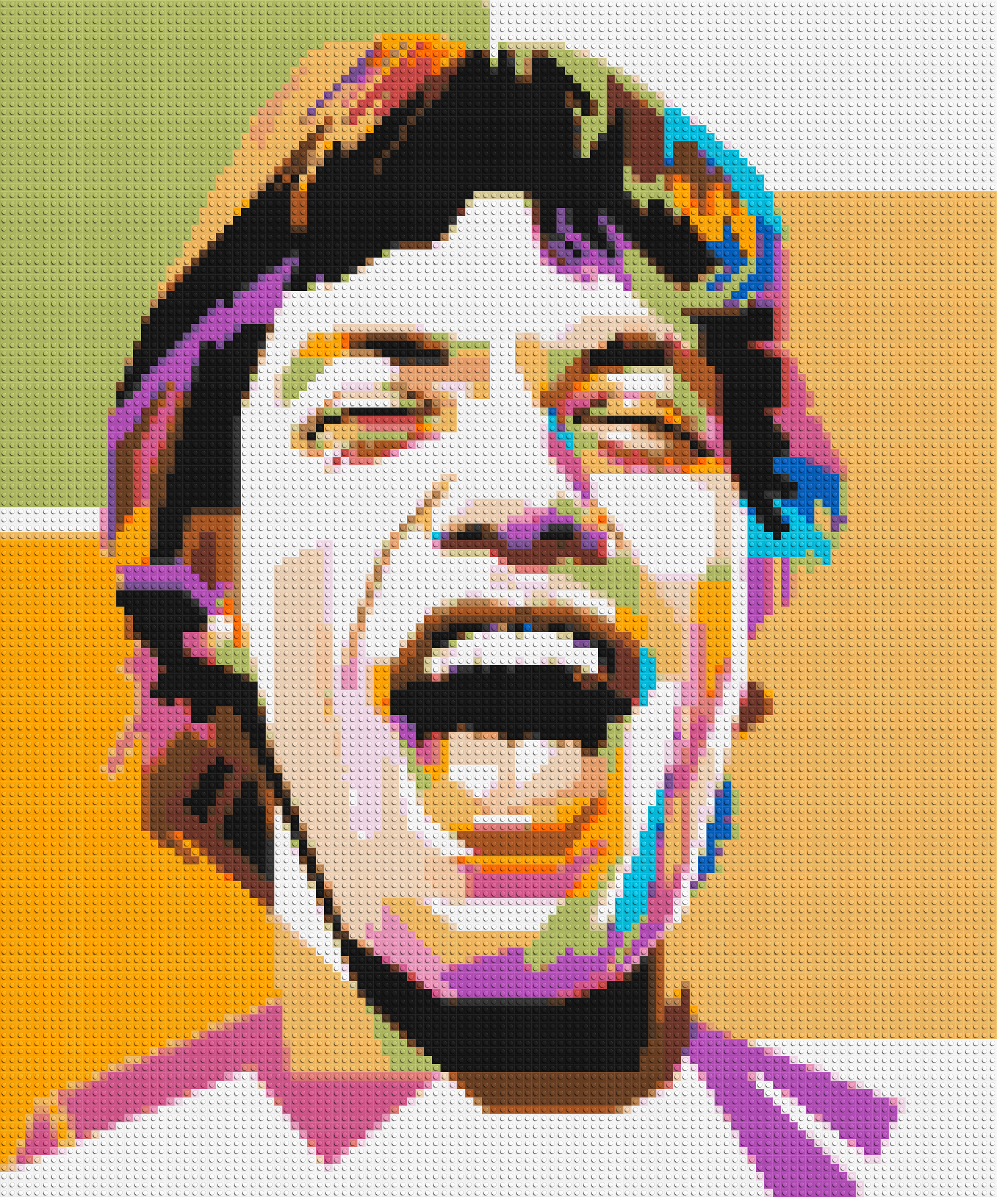 Mick Jagger - Brick Art Mosaic Kit 5x6 large