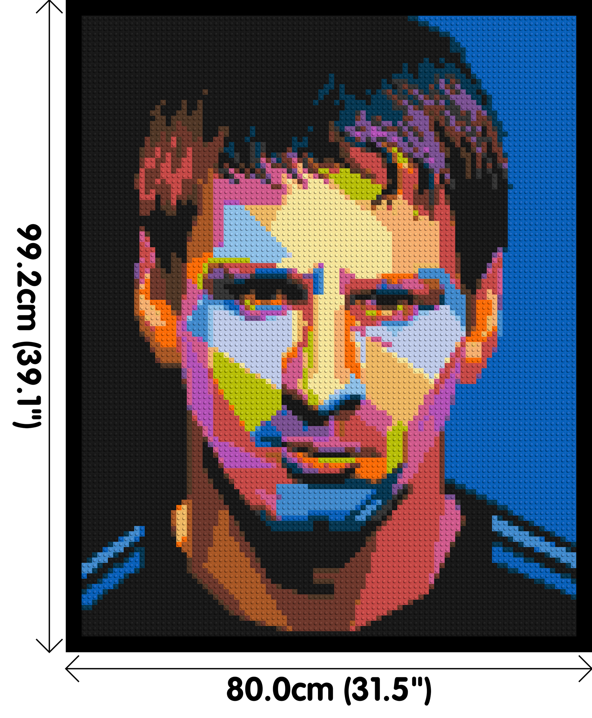 Messi #3 - Brick Art Mosaic Kit 4x5 dimensions with frame