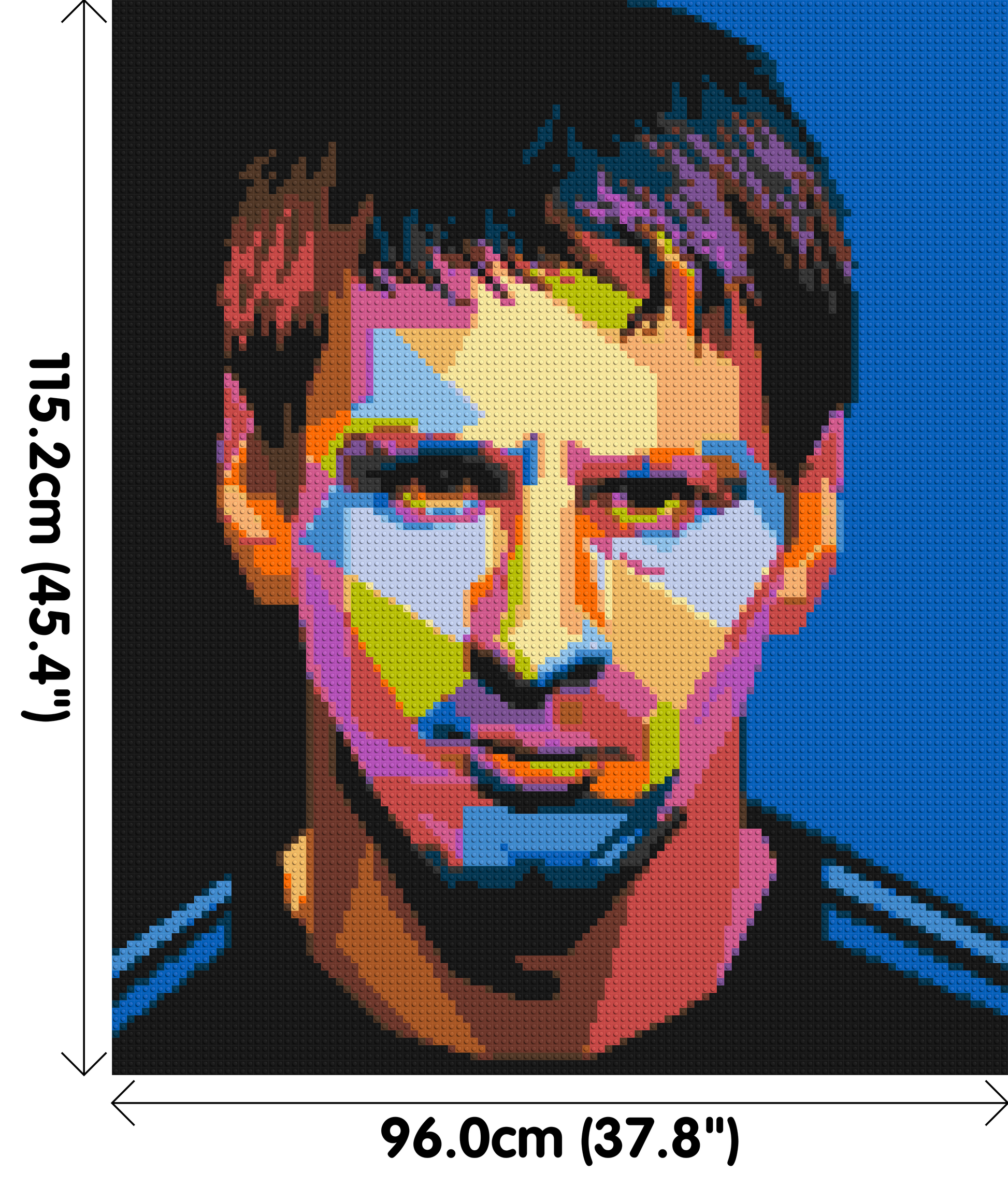 Messi #3 - Brick Art Mosaic Kit 5x6 dimensions