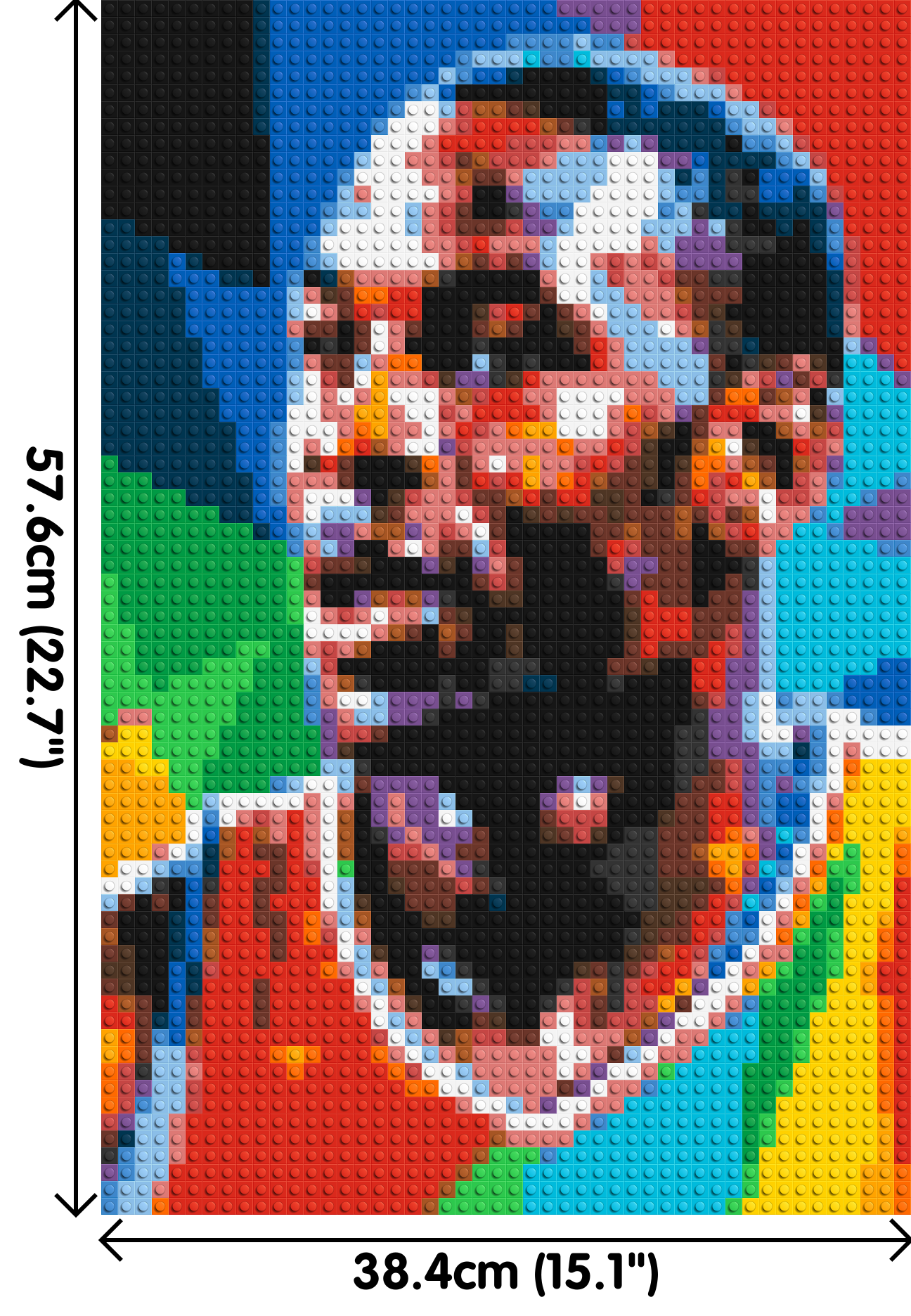 Michael Jordan - Brick Art Mosaic Kit 2x3 dimensions