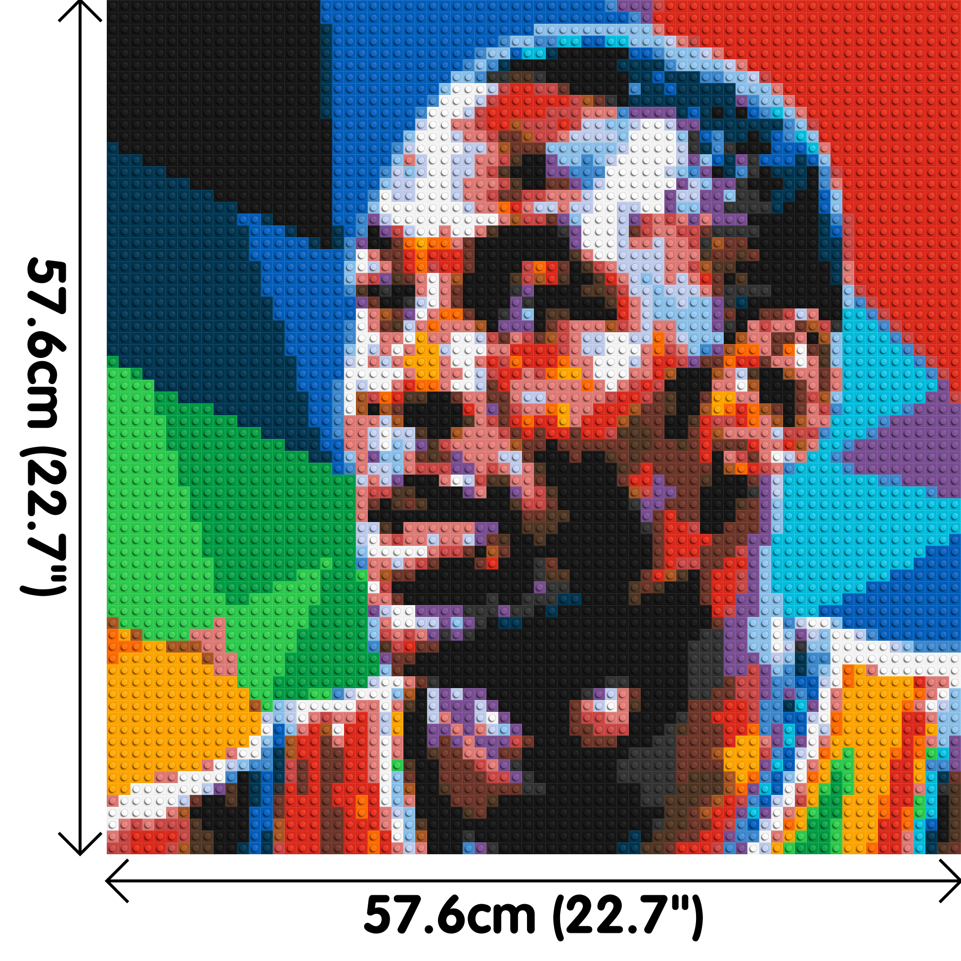 Michael Jordan - Brick Art Mosaic Kit 3x3 dimensions