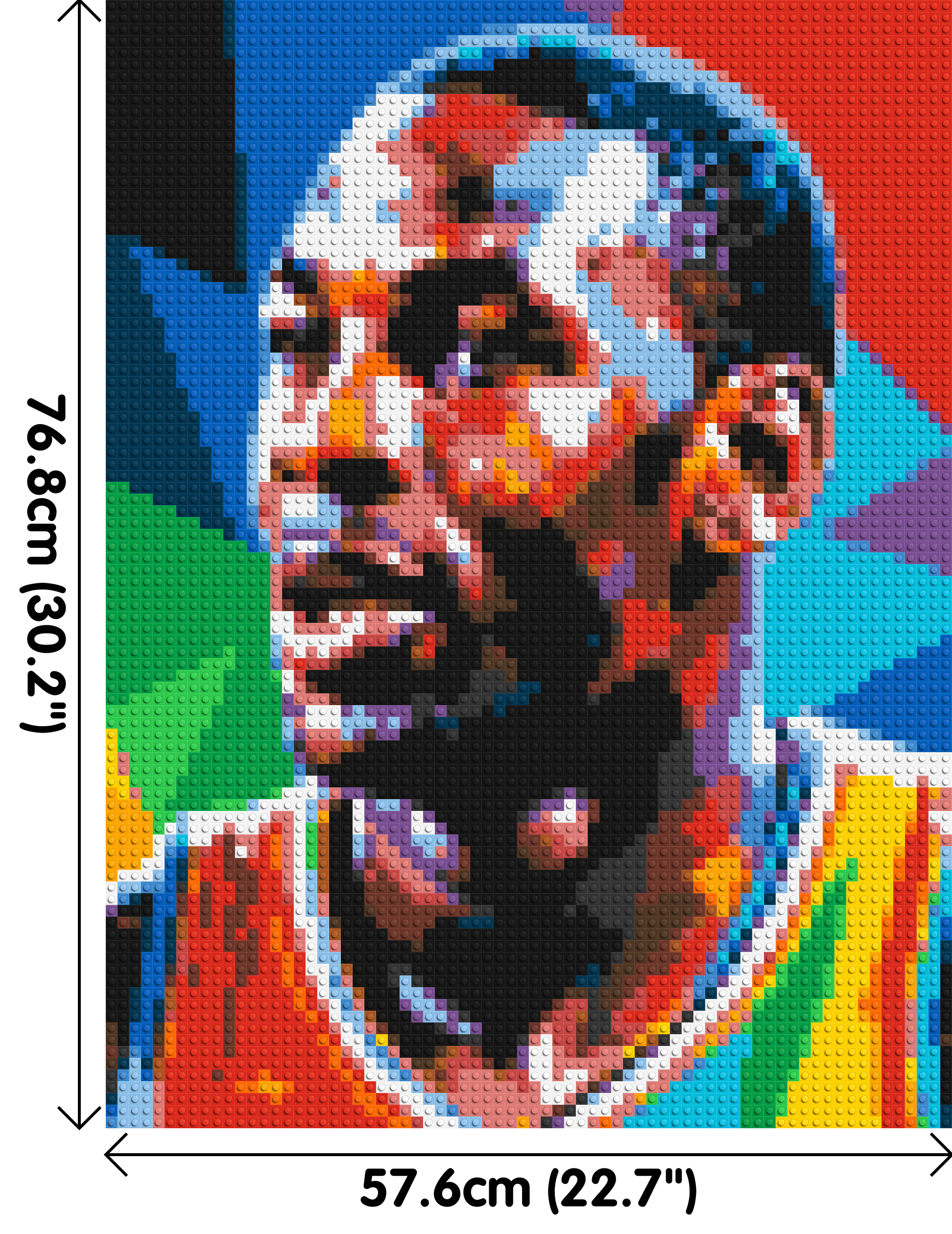 Michael Jordan - Brick Art Mosaic Kit 3x4 dimensions